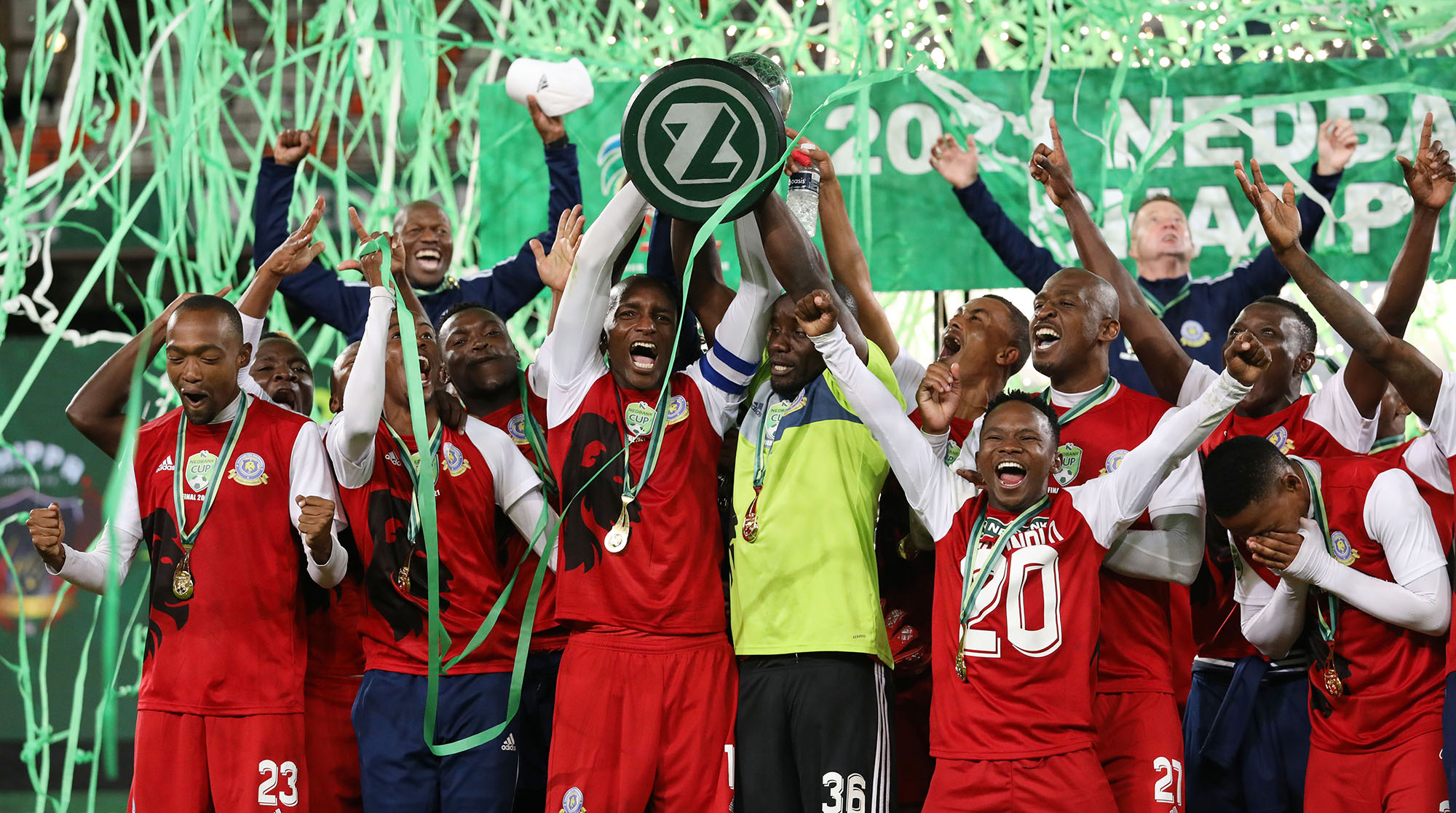 Summerfield Dynamos and coach Clinton Larsen are on the ball during this season’s Nedbank Cup