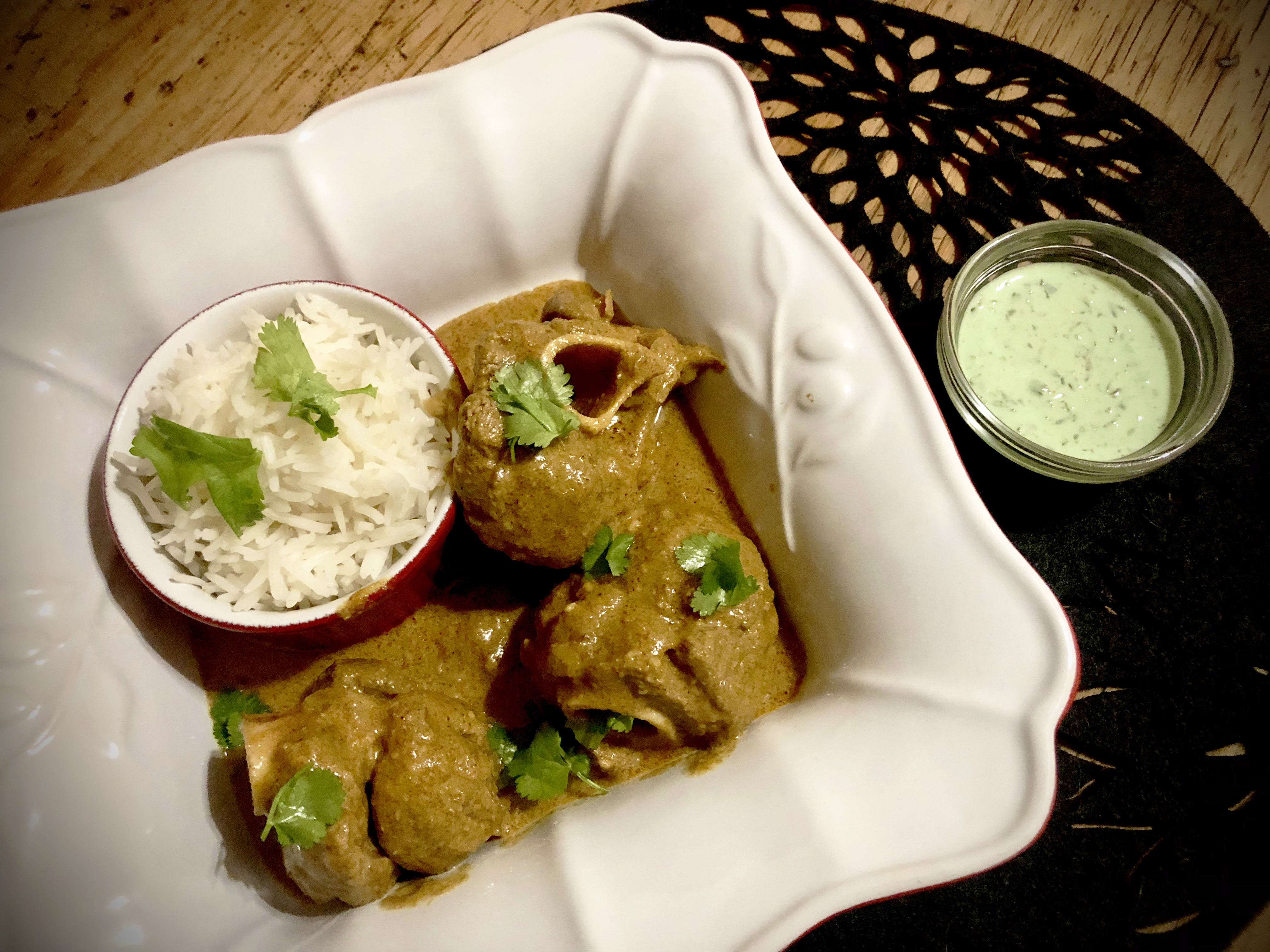 What’s cooking today: Mutton shank & cashew curry