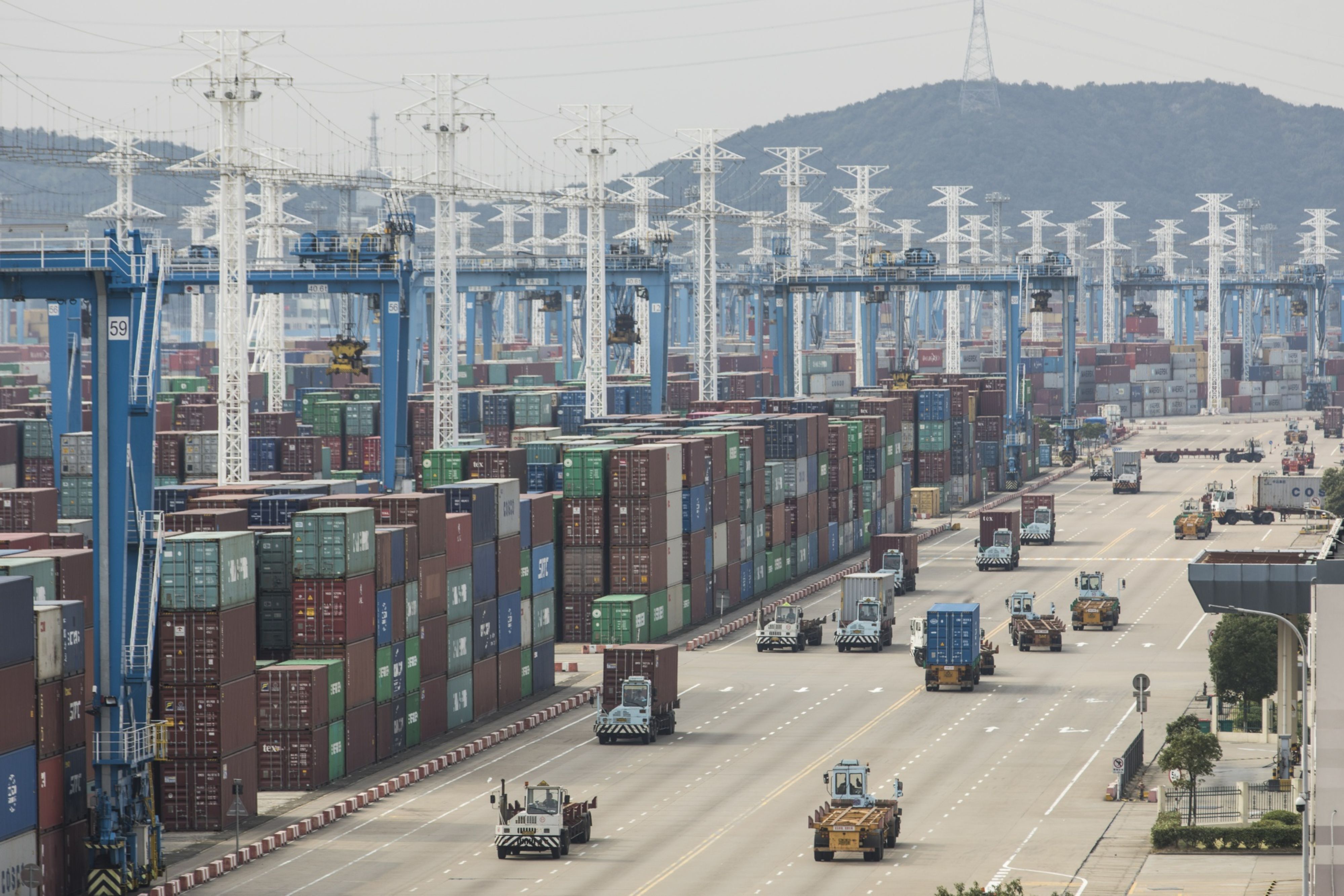 Views of Ningbo Container Port Ahead of the China International Import Expo