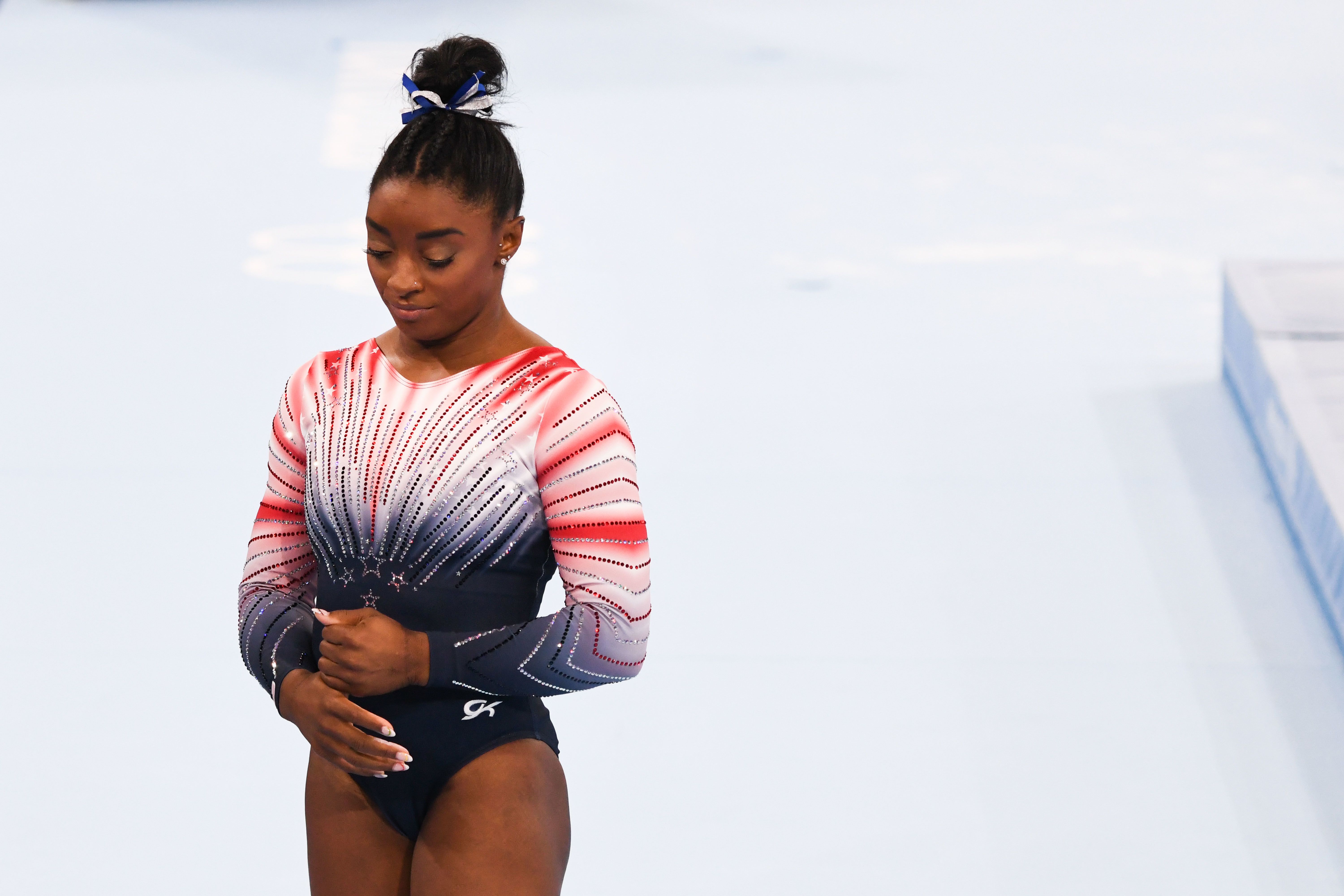 U.S. Gymnast Simone Biles Returns to Competition in the Olympic Games