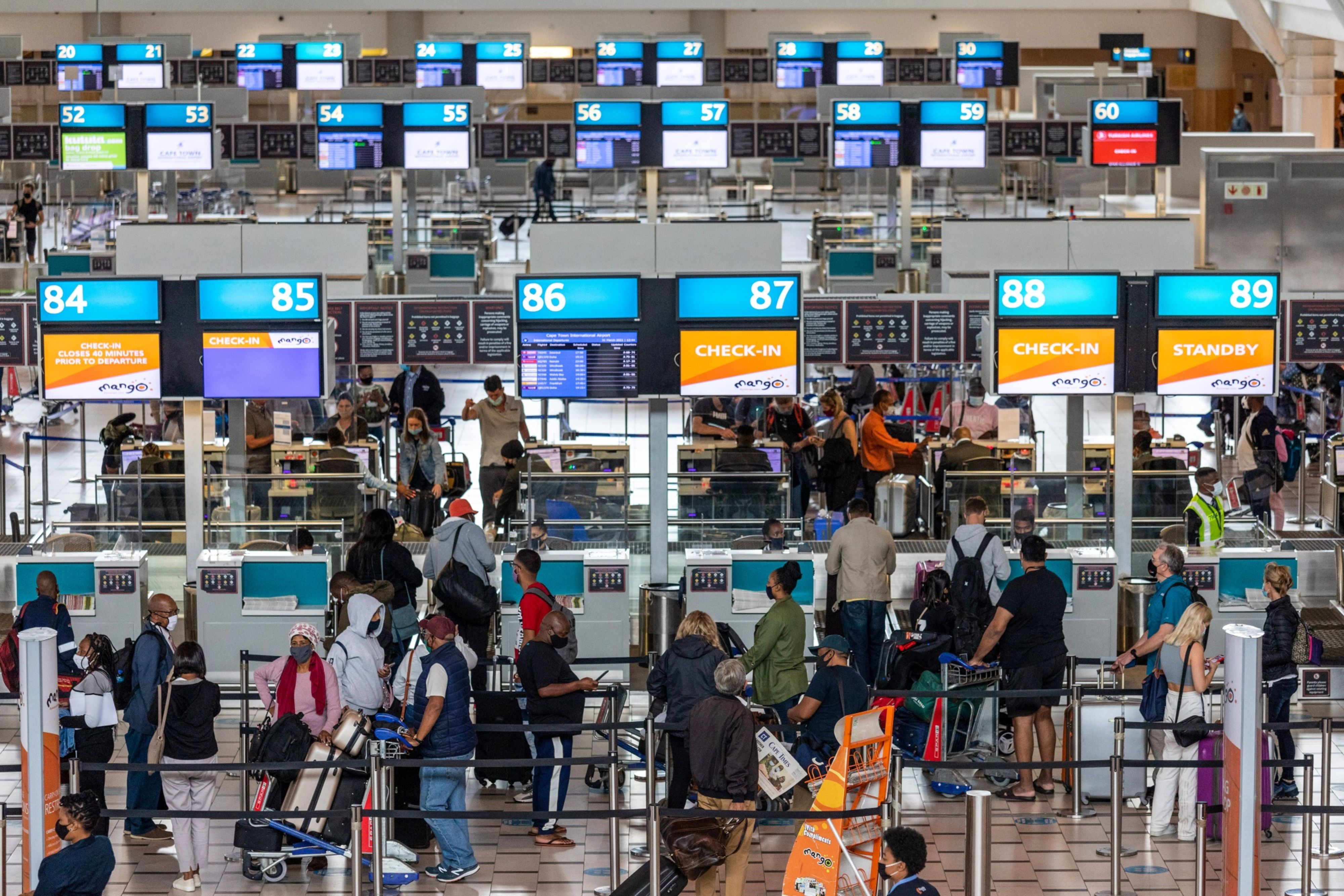Travelers At Cape Town International Airport