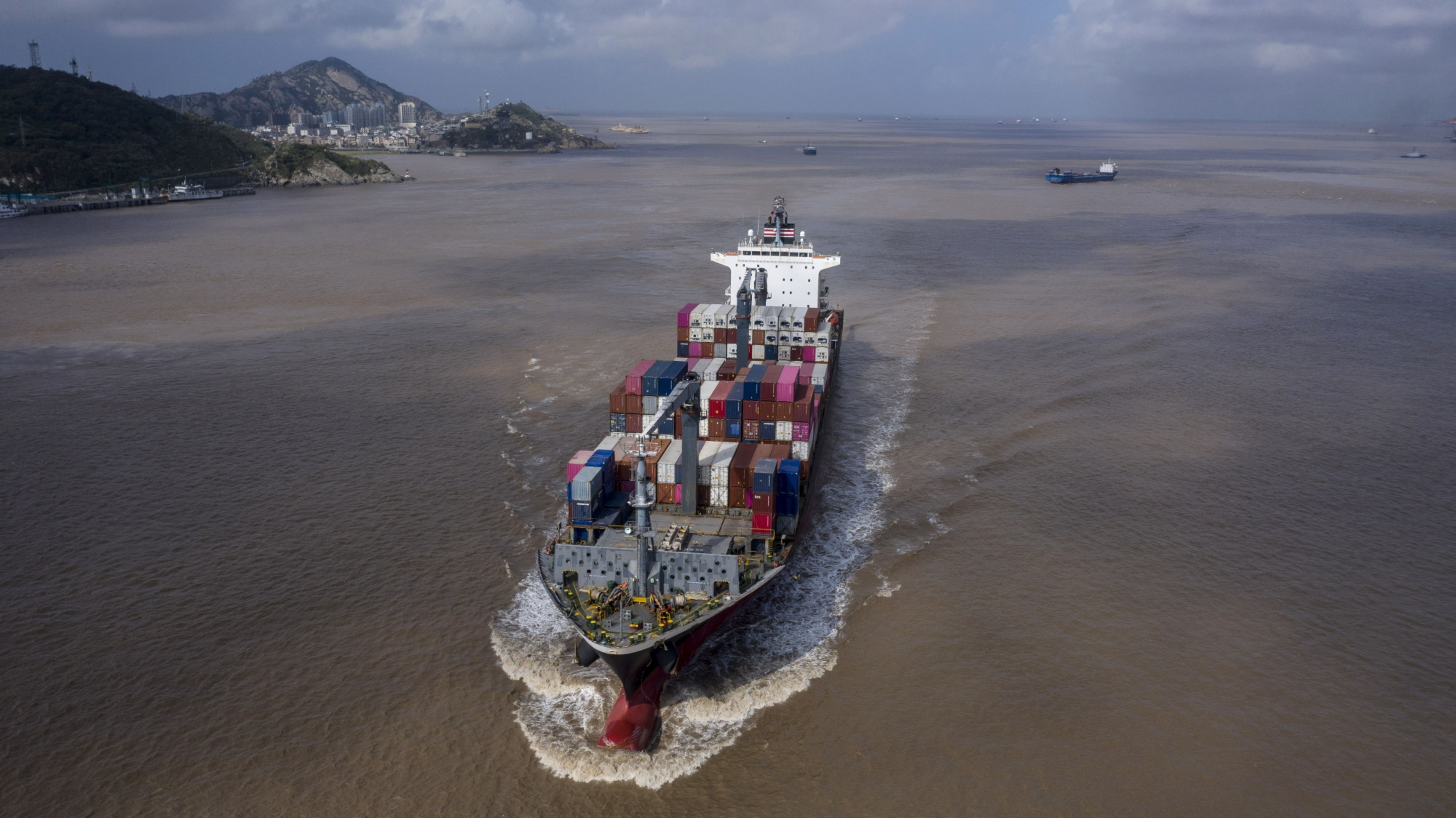 Views of the Yangshan Deepwater Port Ahead of China Trade Figures