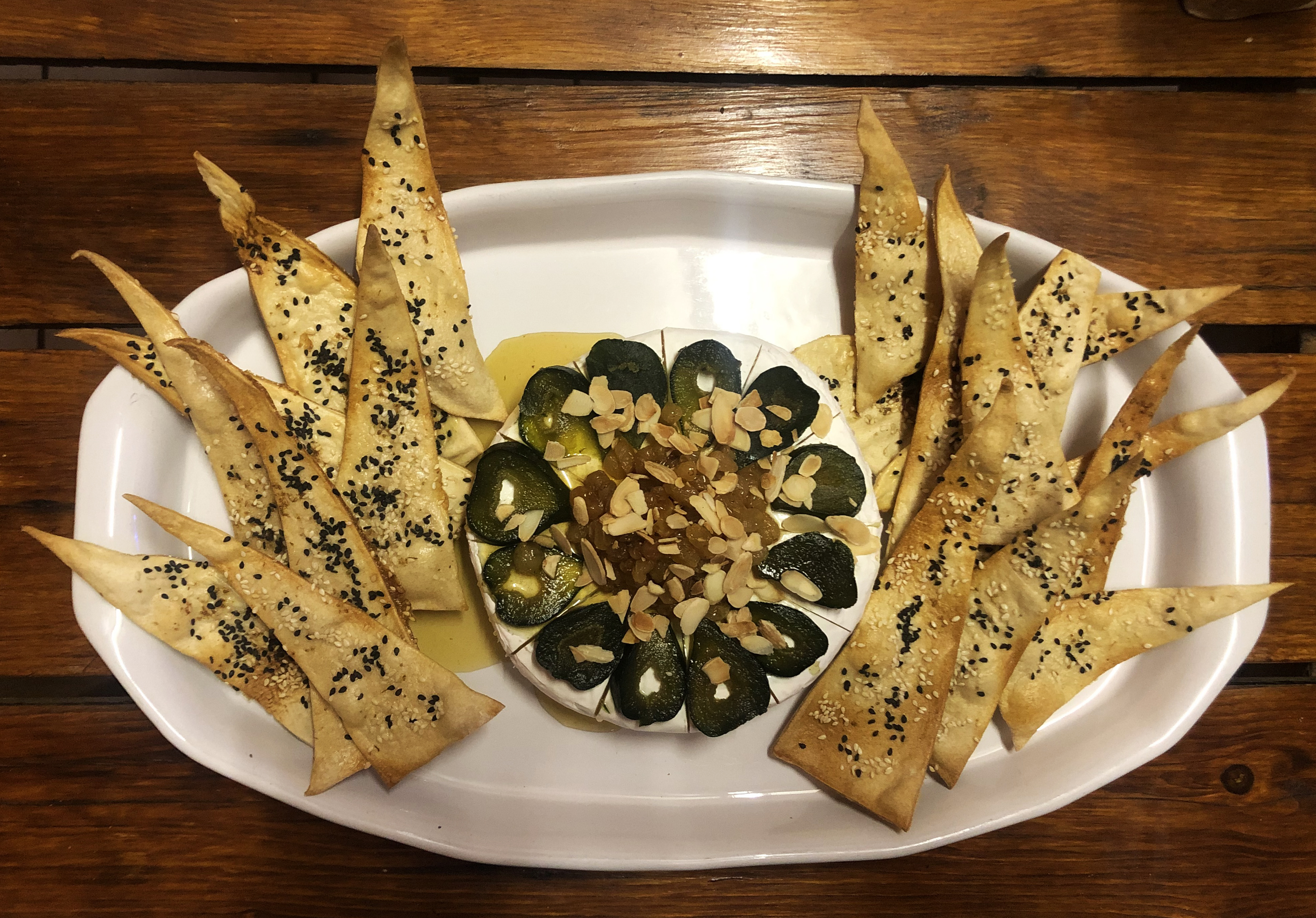 What’s cooking today: Brie with sultanas, preserved green figs and almonds