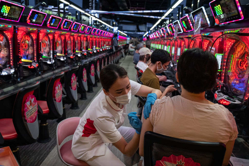 Osaka Pachinko Parlour Becomes A Makeshift Coronavirus Vaccination Centre