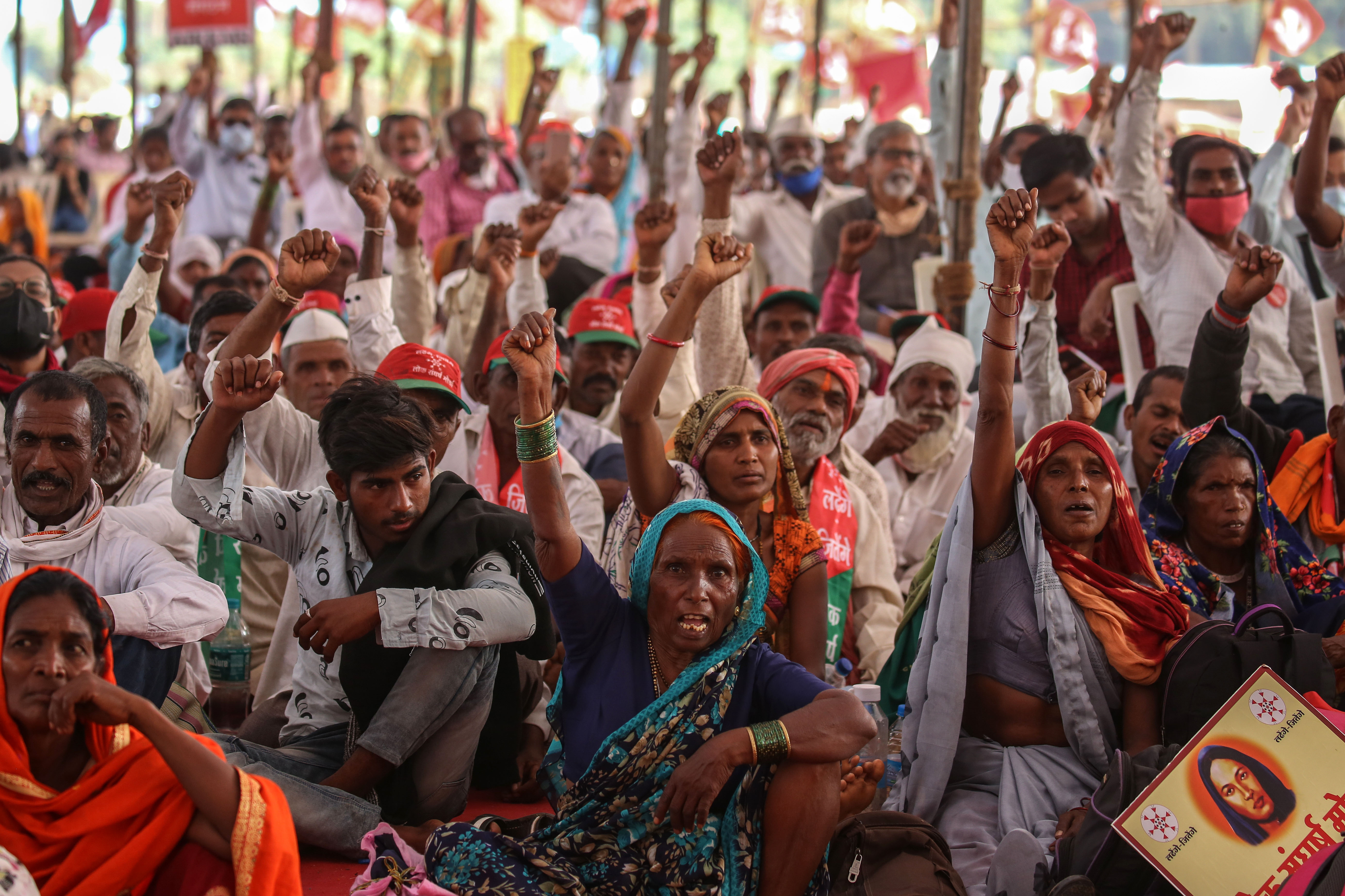 Protest rally in solidarity with farmers, in Mumbai