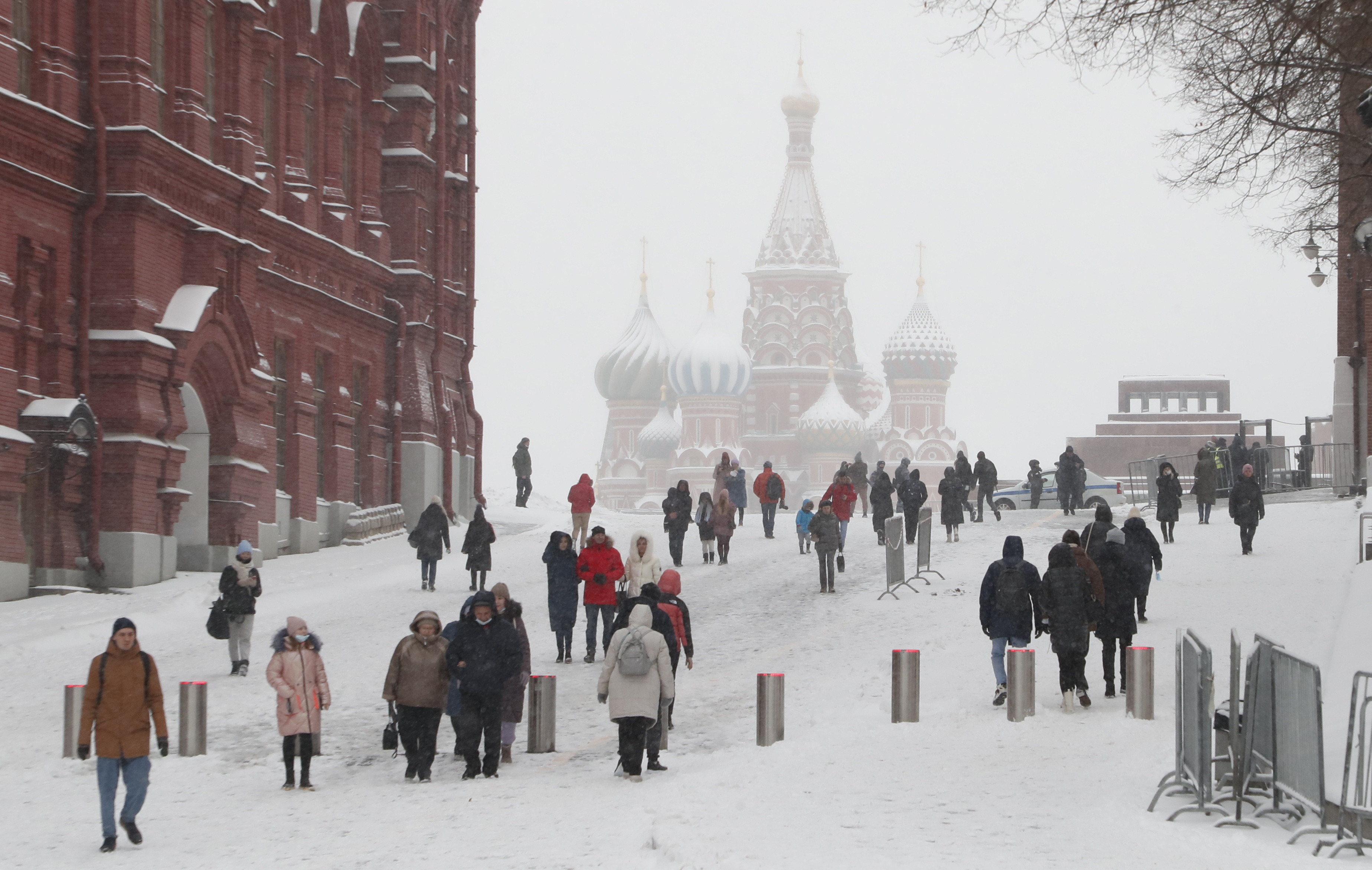 Snowfall in Moscow
