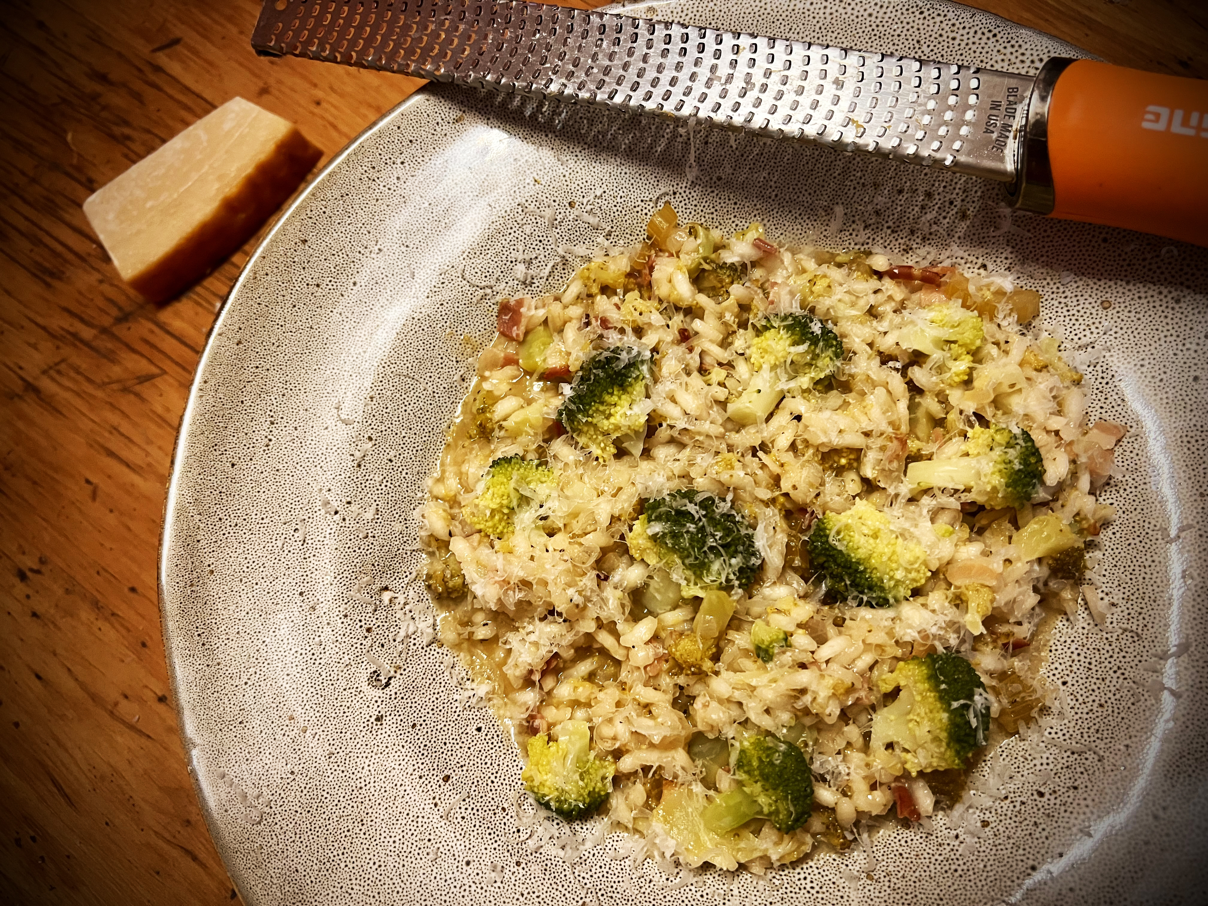 What’s cooking today: Broccoli & lemon risotto with pancetta