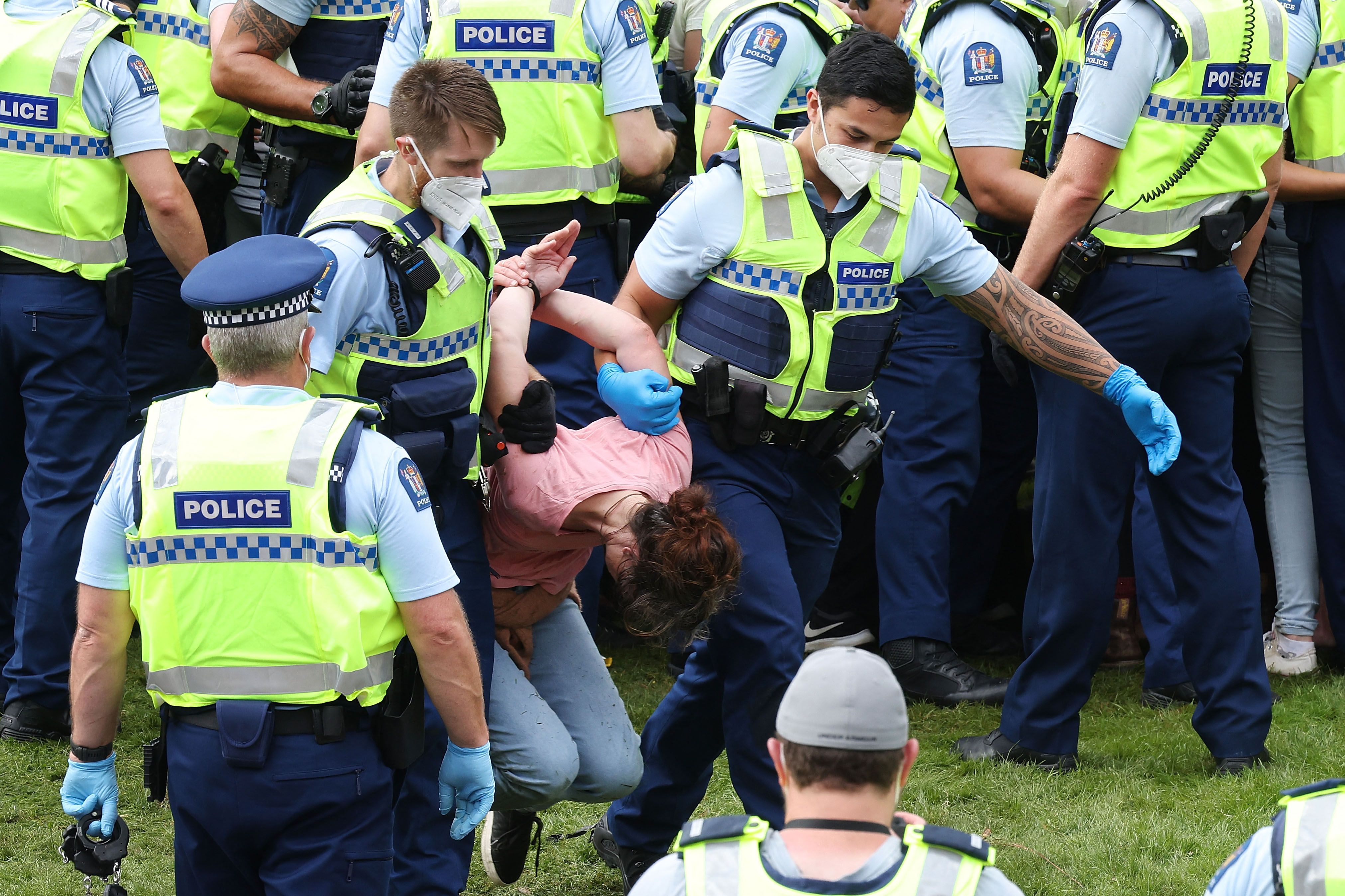 Police Arrest 50 Covid Protesters Outside New Zealand Parliament