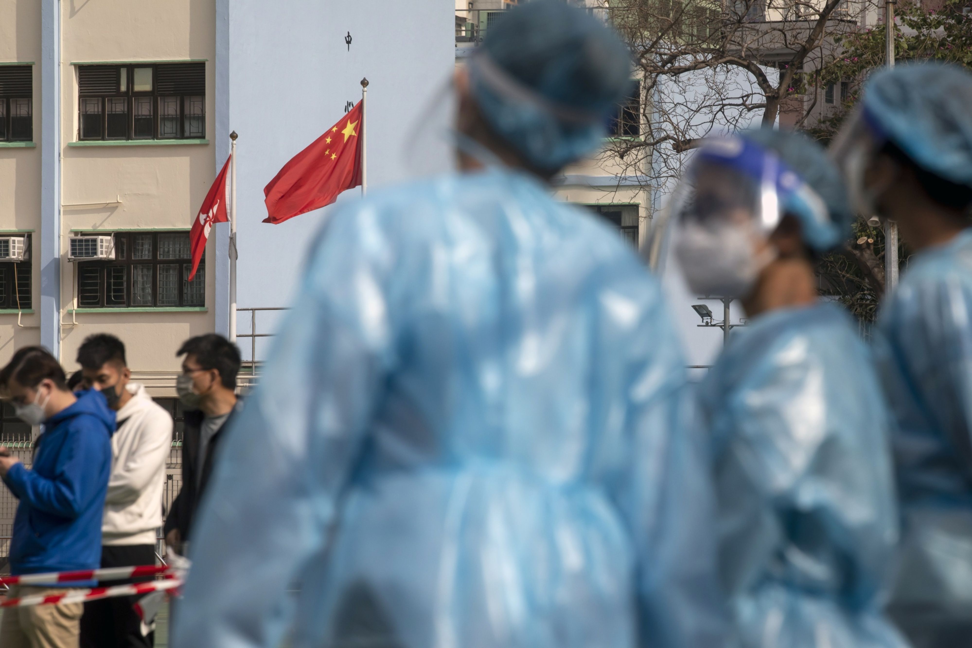 General Views in Hong Kong As City 'Overwhelmed' But No Plan for Full Lockdown