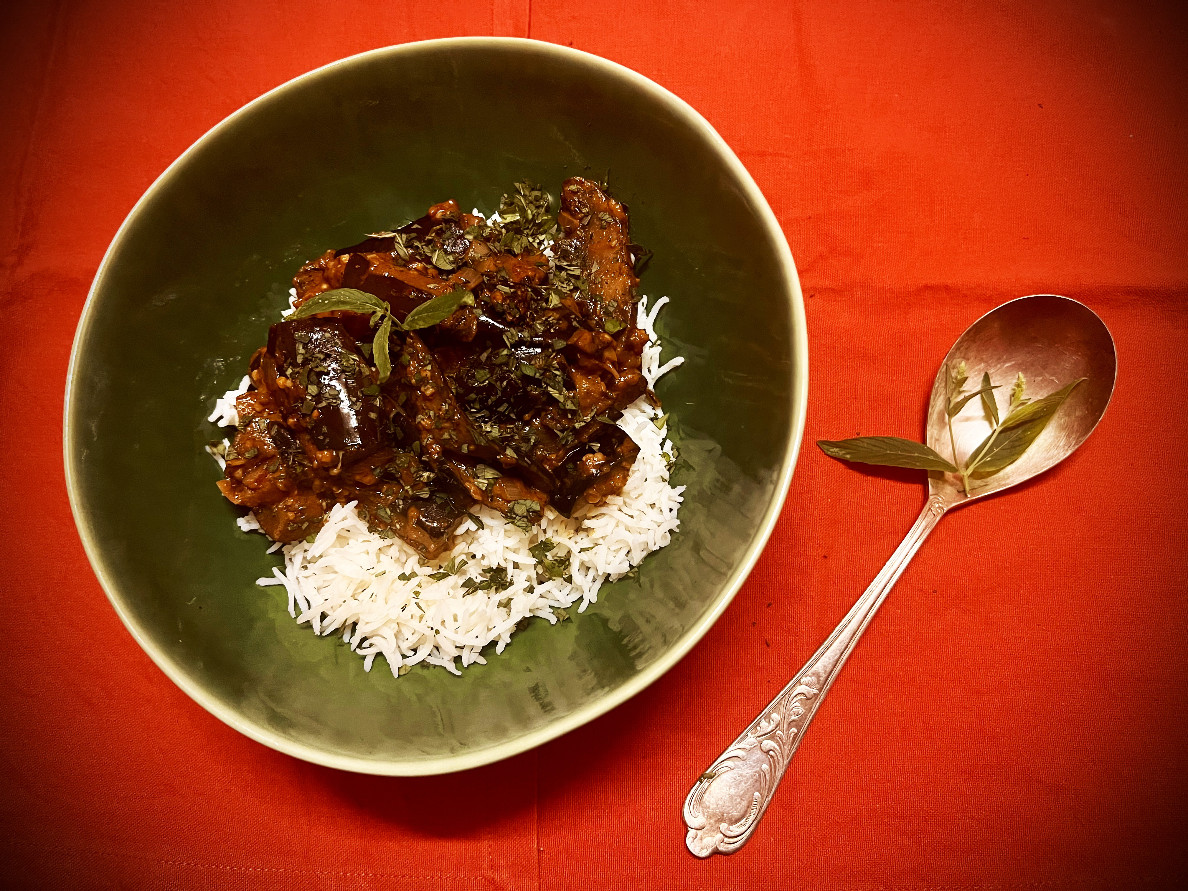 What’s cooking today: Mushroom and brinjal curry