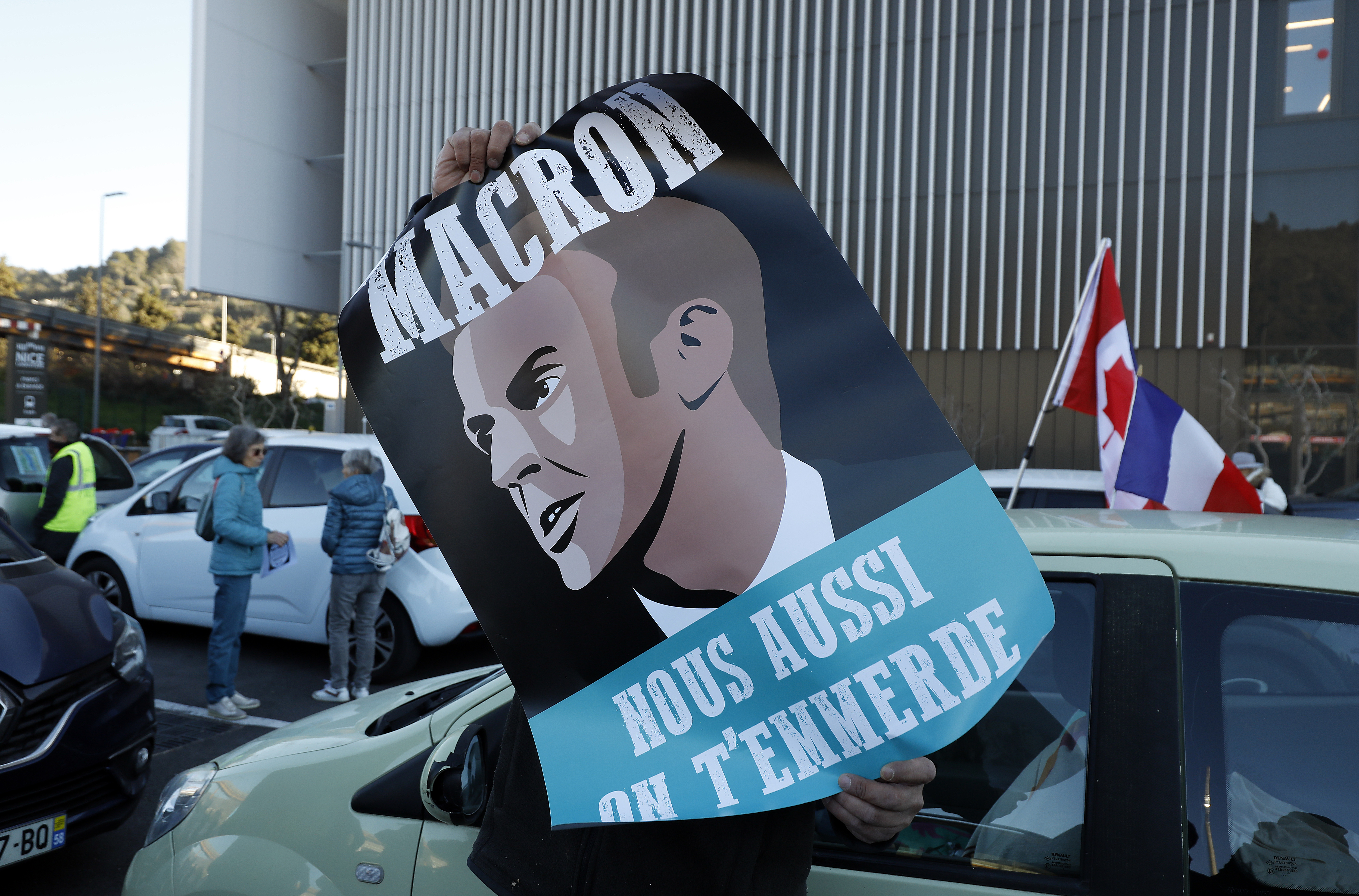 Freedom Convoy 2022 in Nice, France