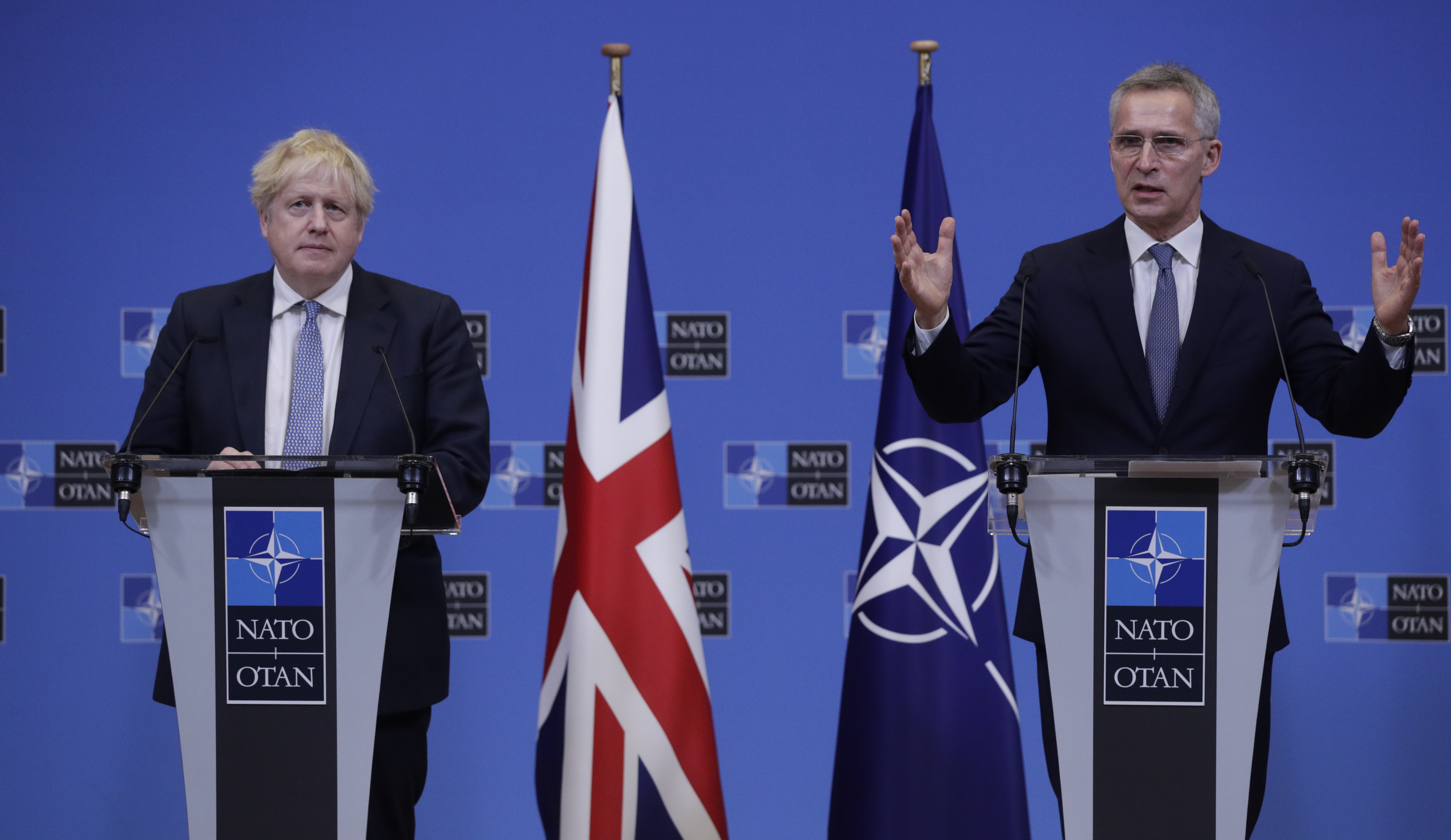British Prime Minister Boris Johnson visits NATO headquarters