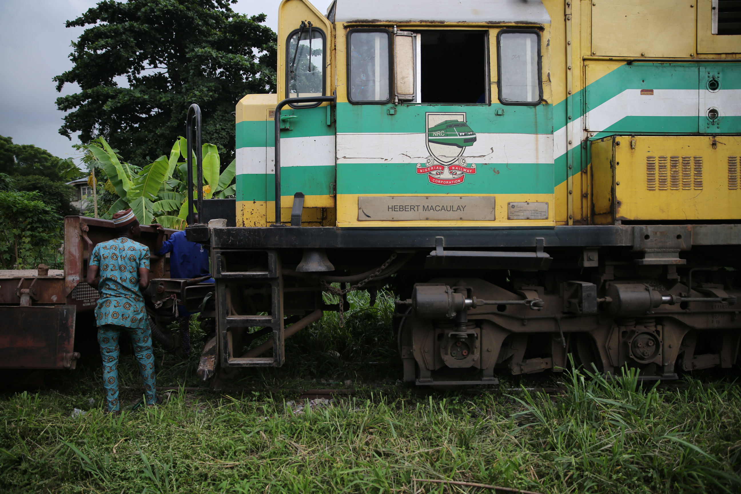 Abandoned train coaches at the Nigerian Railway compound in Lagos
