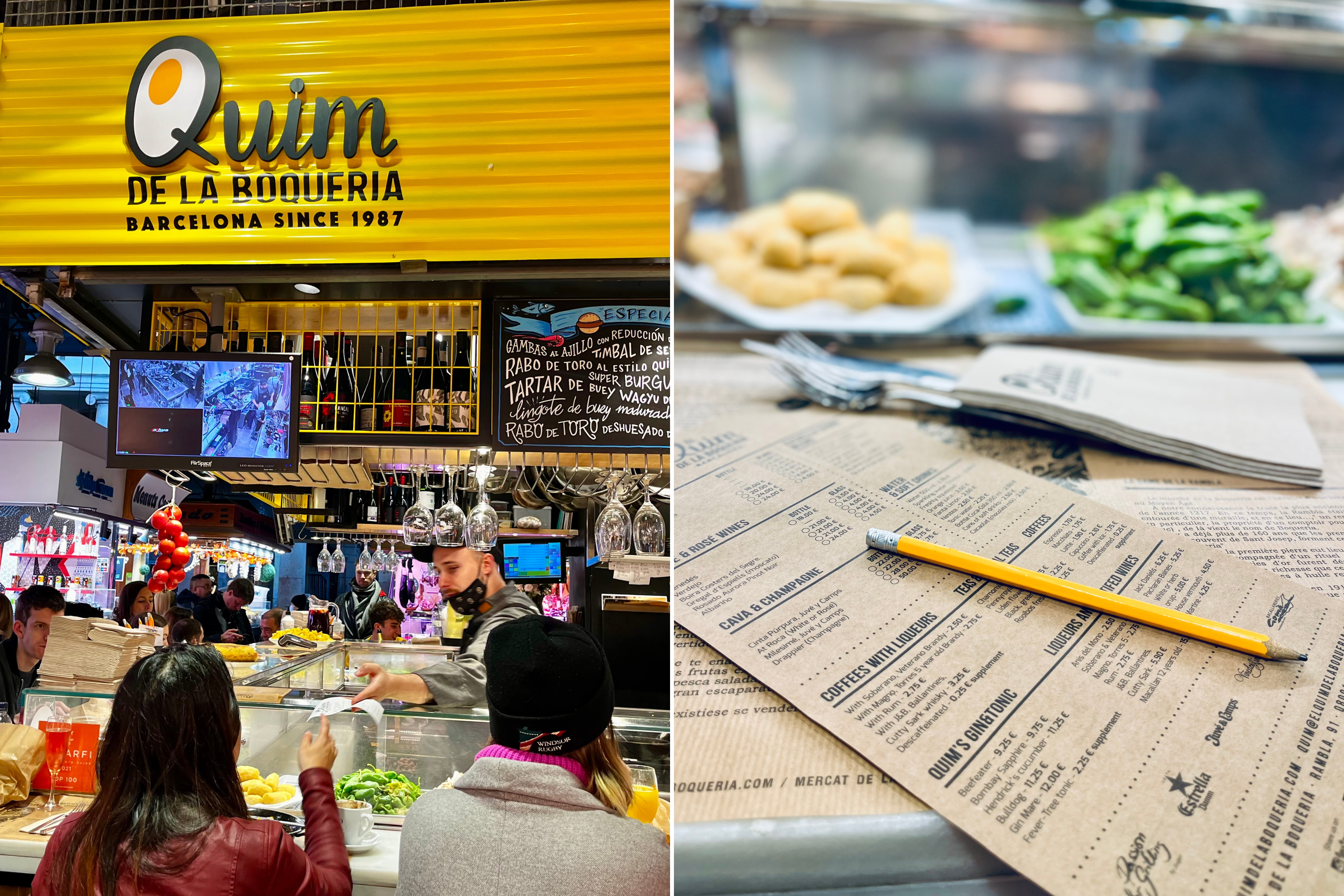 Once upon a rainy day in Spain: Fried eggs at Mercado de La Boqueria