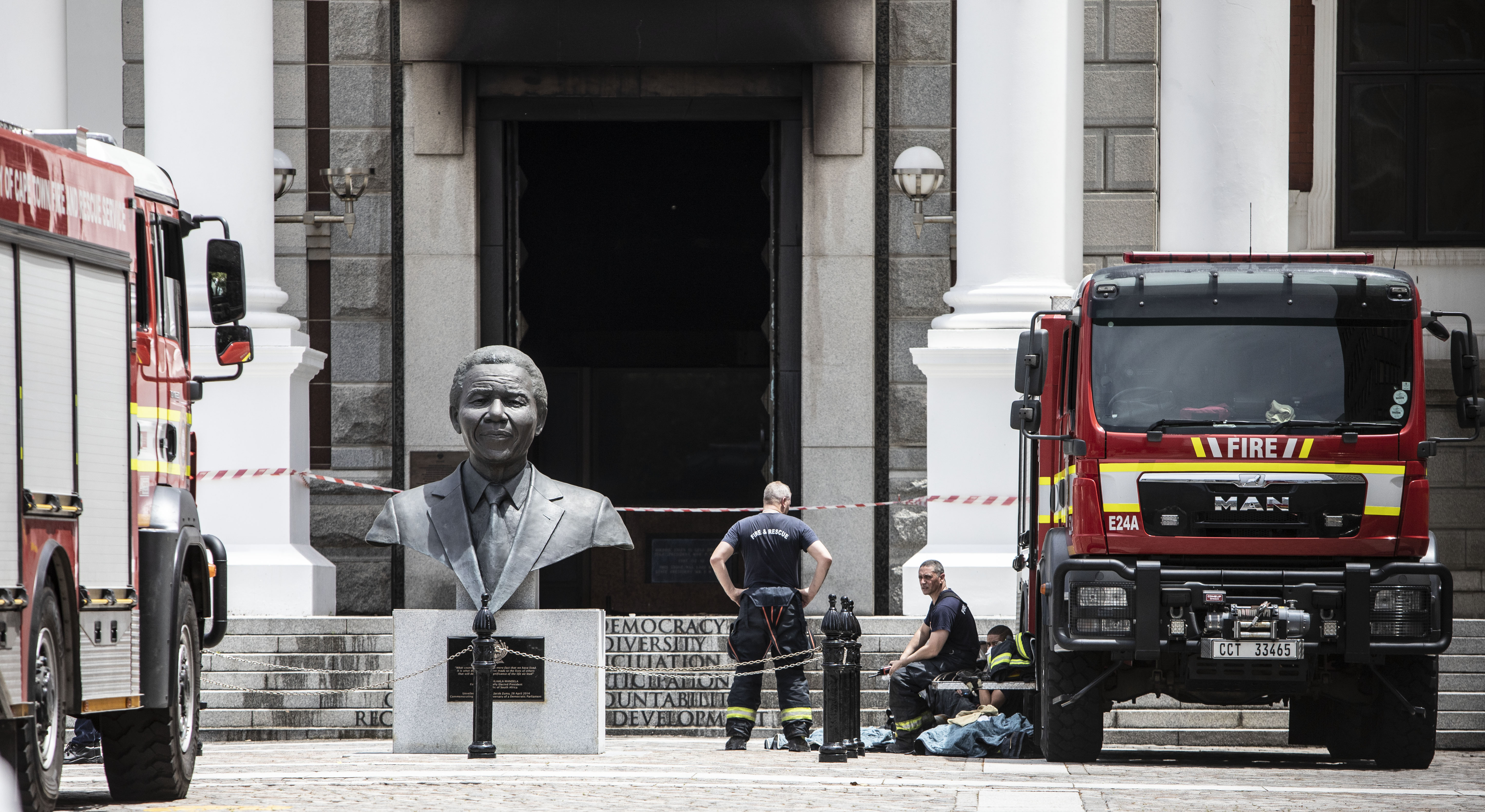 Parliament building is still a restoration in progress three months after devastating fire