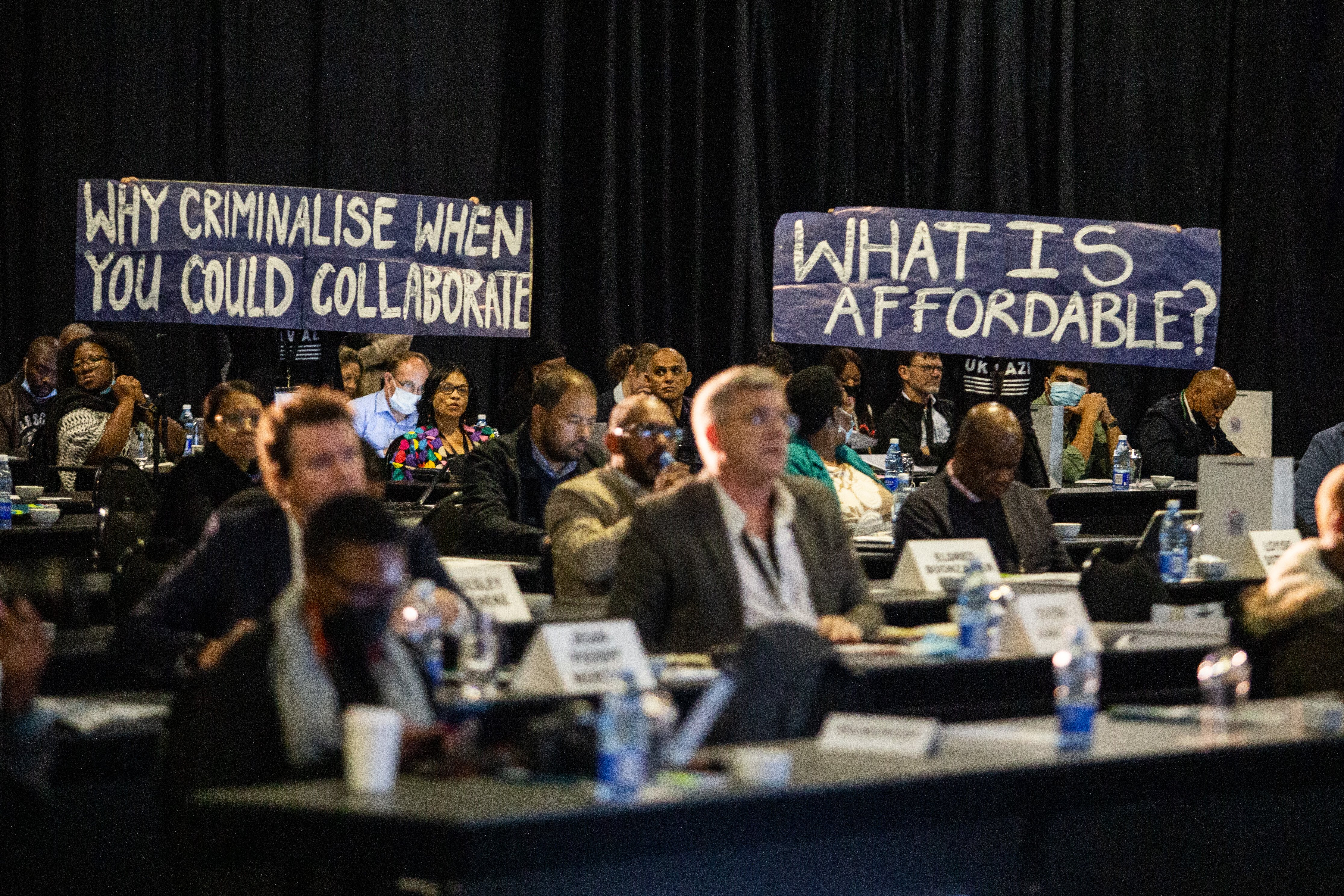 Protesters amass at CTICC demanding inclusive dialogue at housing indaba