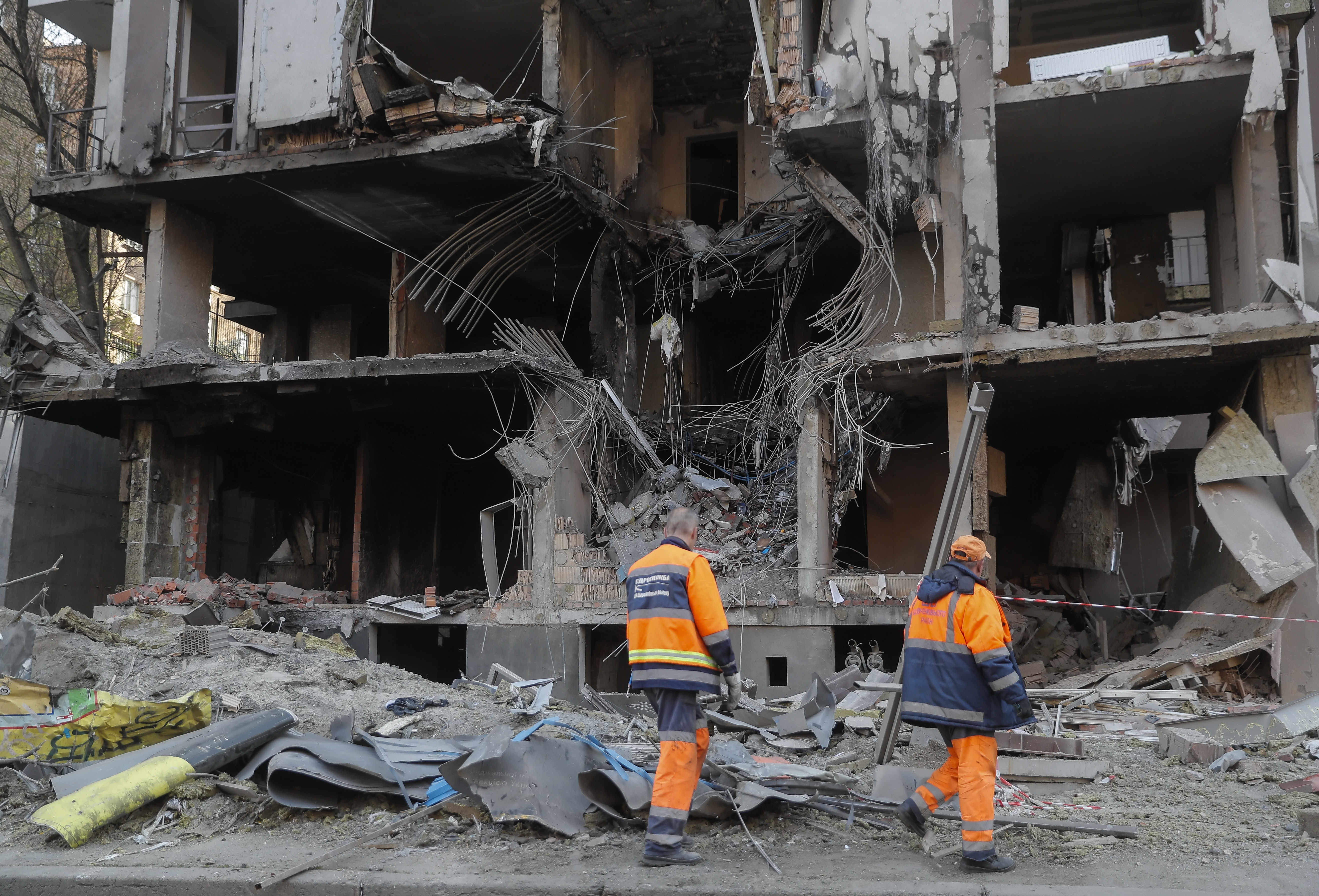 Aftermath of shelling in Kyiv