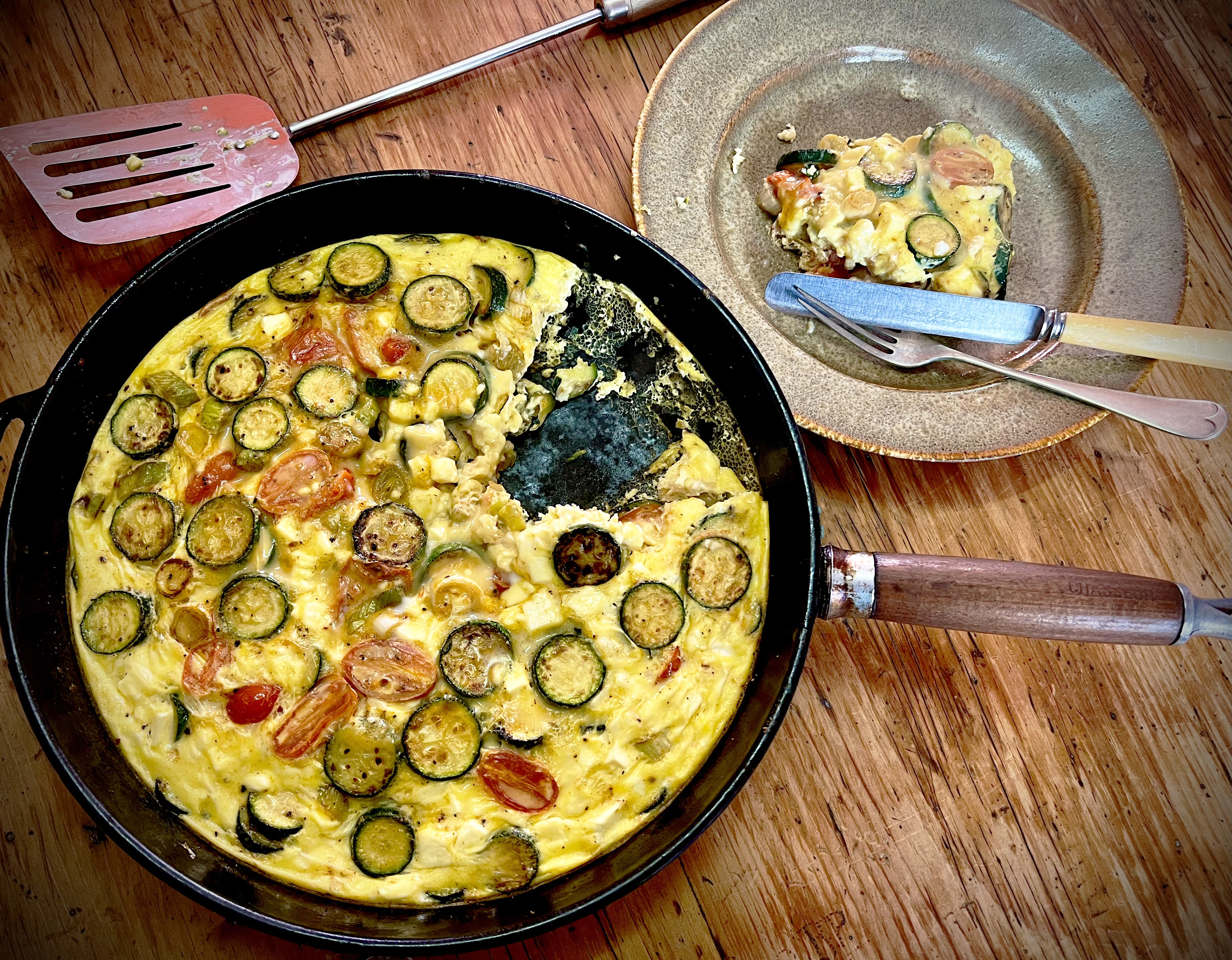 Lekker Brekker Monday: Courgette, tomato & feta frittata