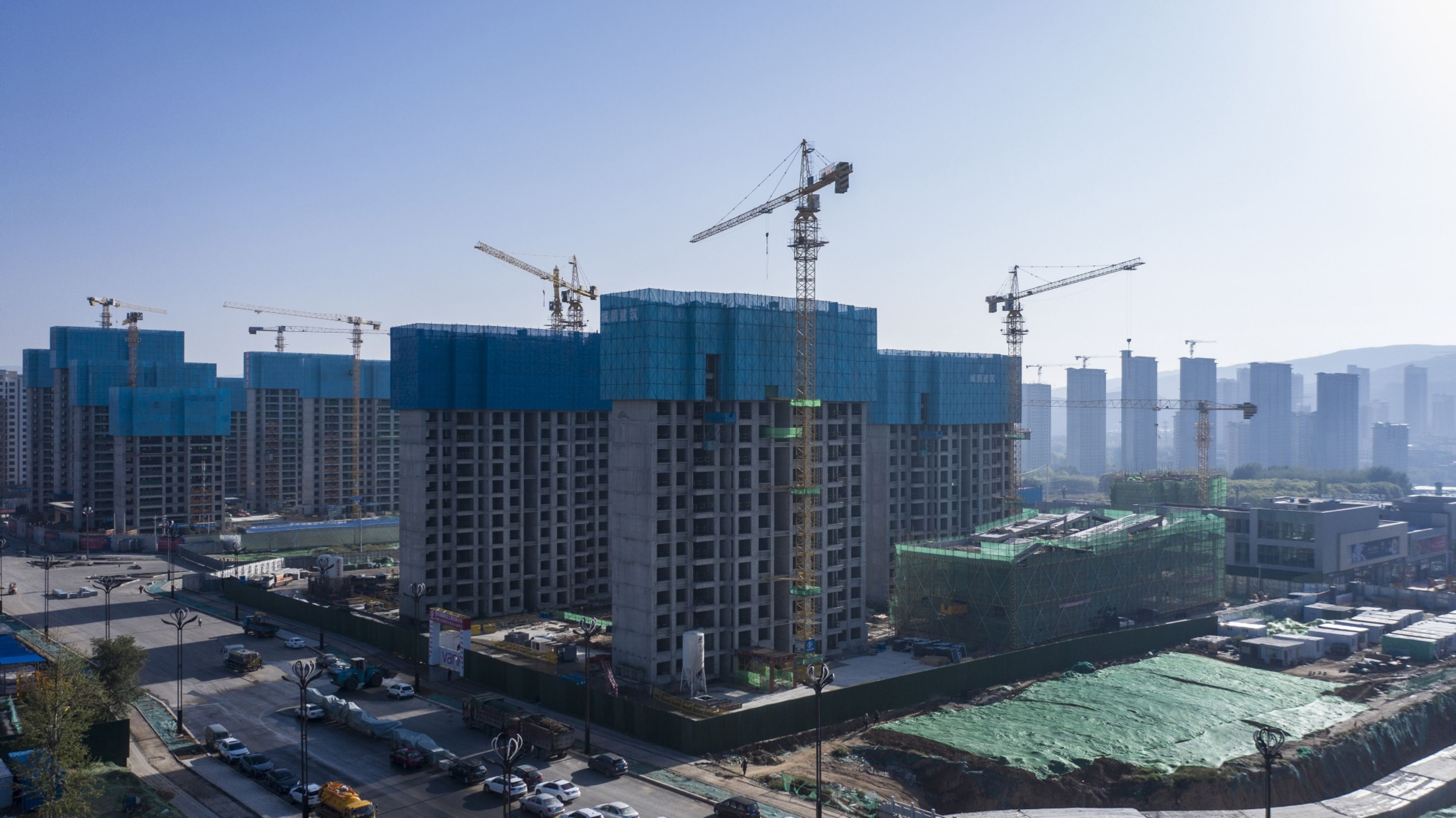 Construction in Qinghai as China Tells Bankers to Shore Up Property Market