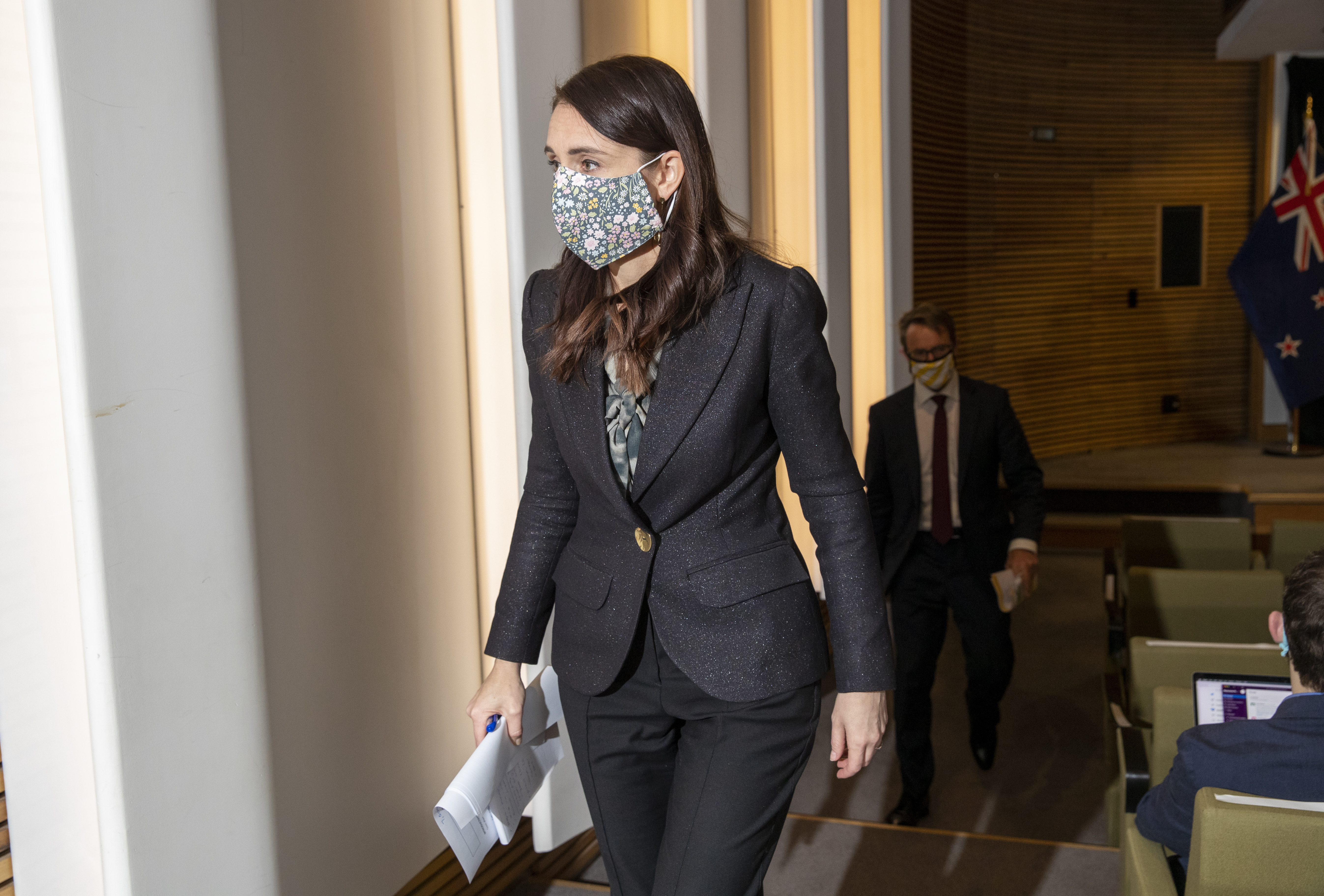 New Zealand Prime Minister Jacinda Ardern delivers a Covid 19 update at Parliament