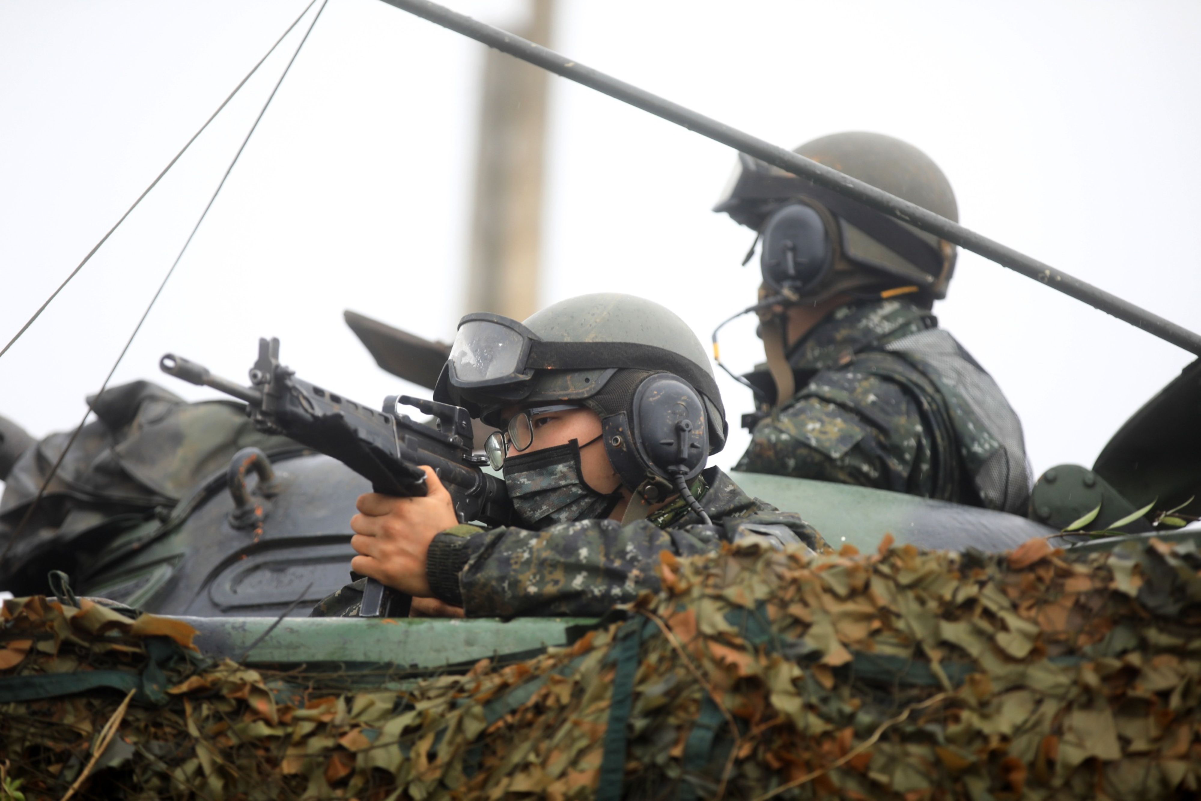 Taiwan's Defense Ministry Holds Military Combat Live-Fire Exercise