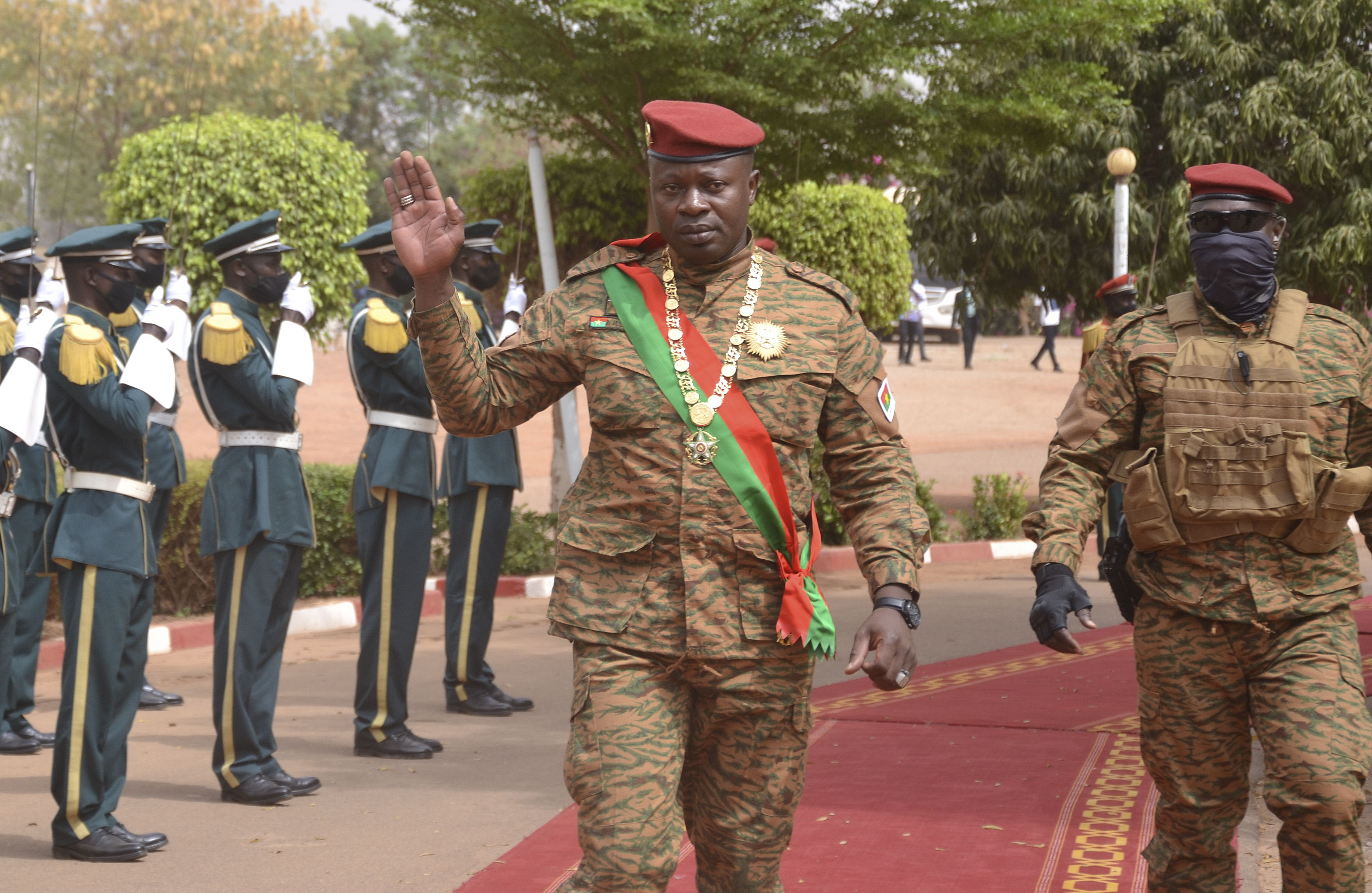 Burkina Faso's Lieutenant Colonel Paul-Henri Damiba is sworn in as President of the Transition