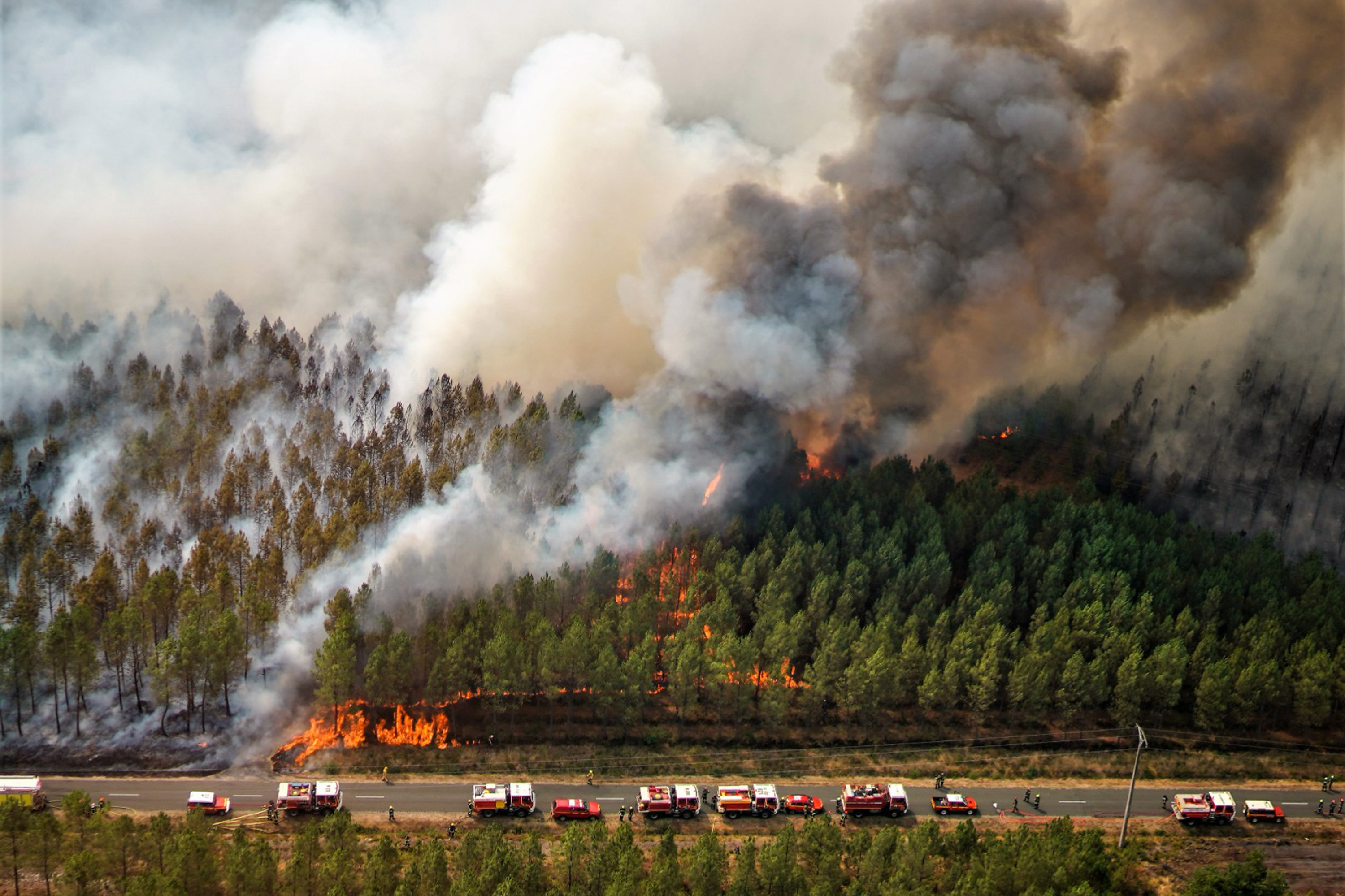 Wildfires in southwestern France