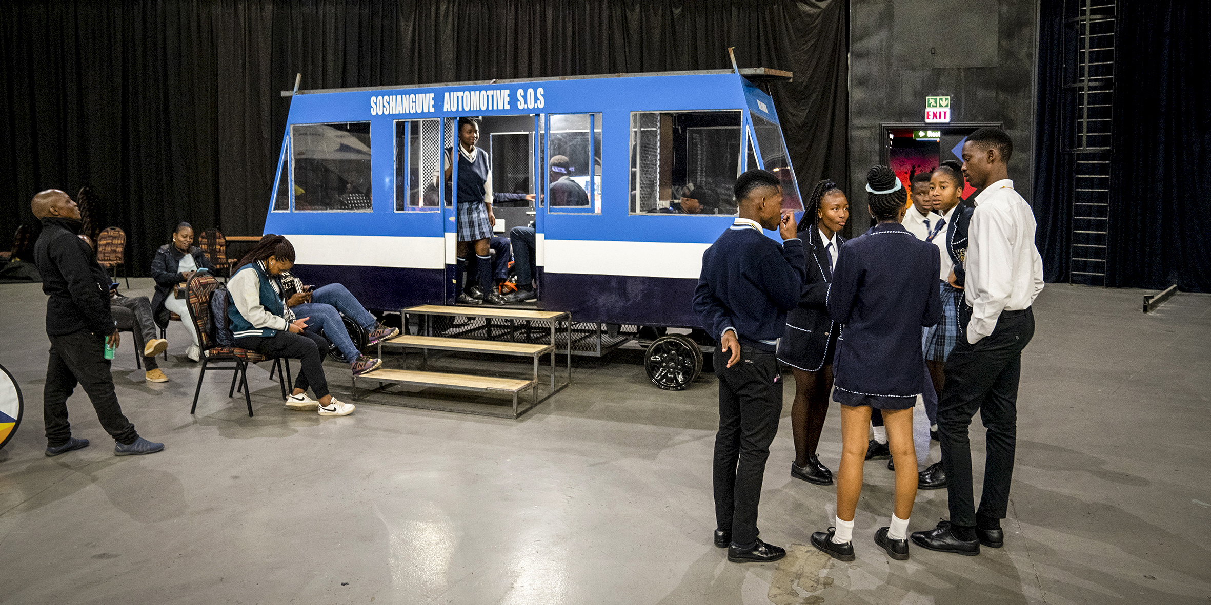 Pupils on the engineering track build a solar-powered train to bypass cable theft, power cuts