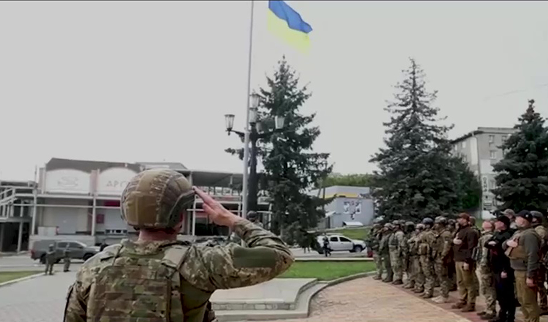 Ukraine military raises flag over recaptured Balaklia