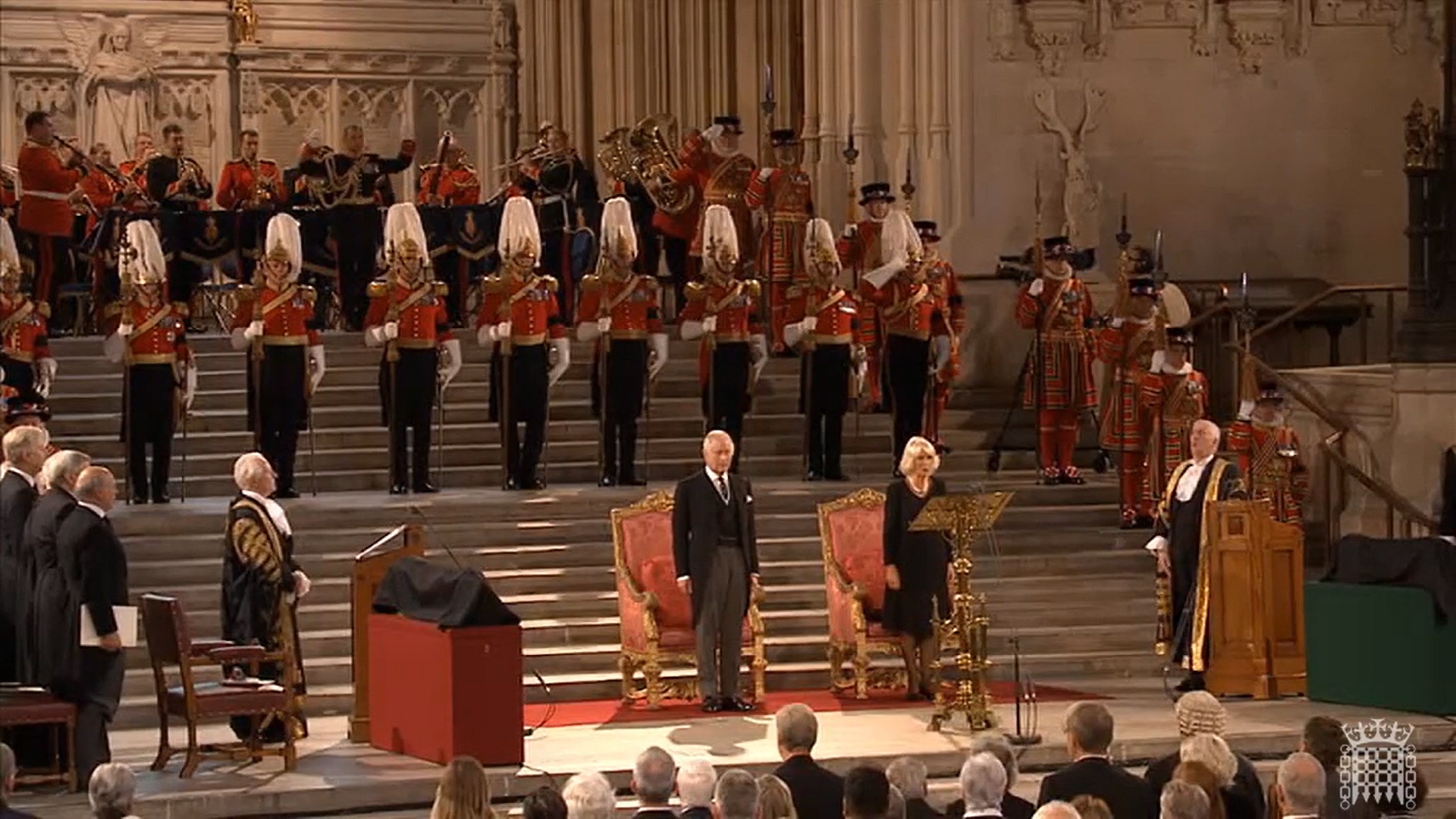 King Charles addresses parliament, heads to Scotland for queen's vigil