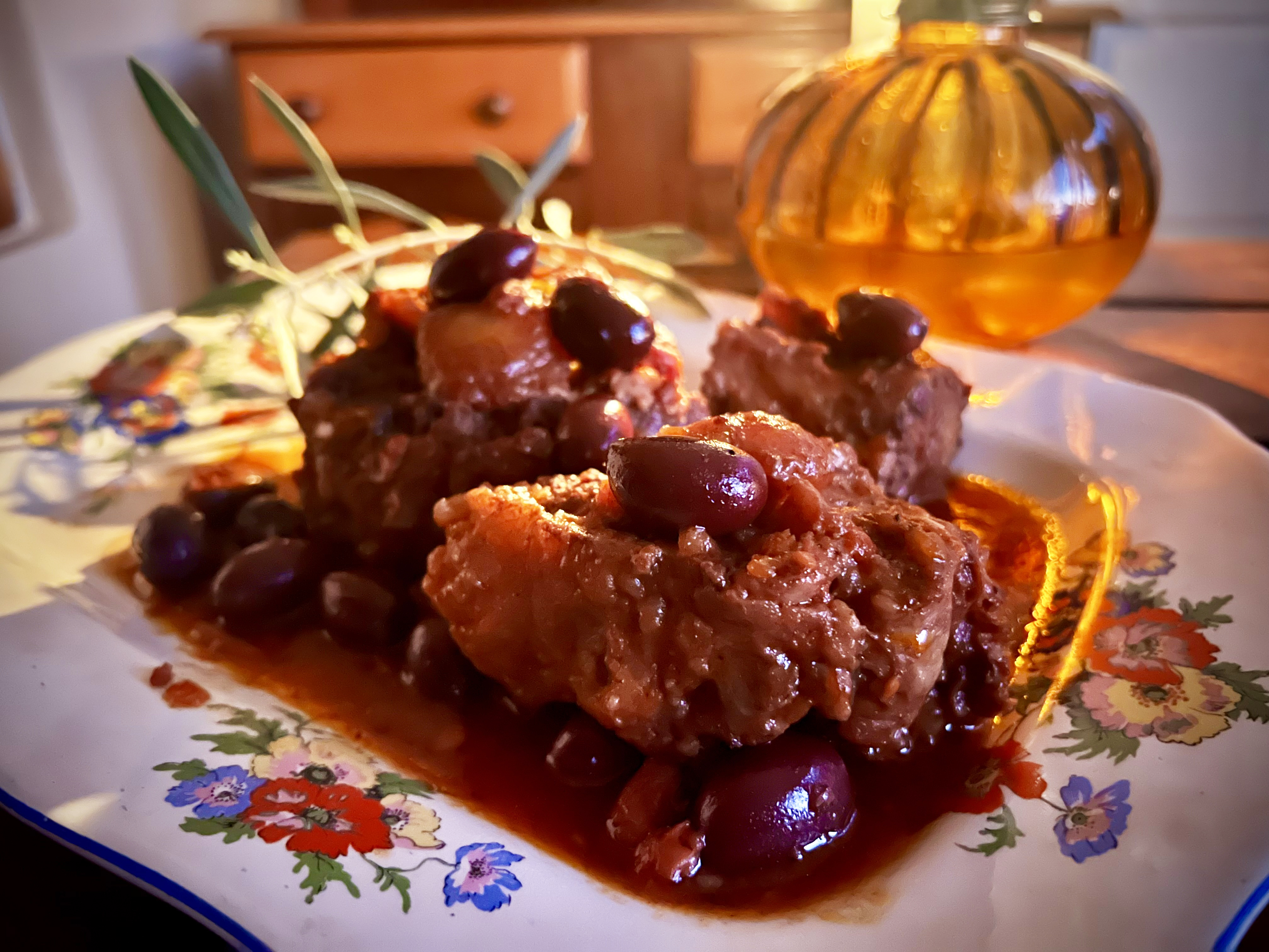 What’s cooking today: Oxtail and olive stew