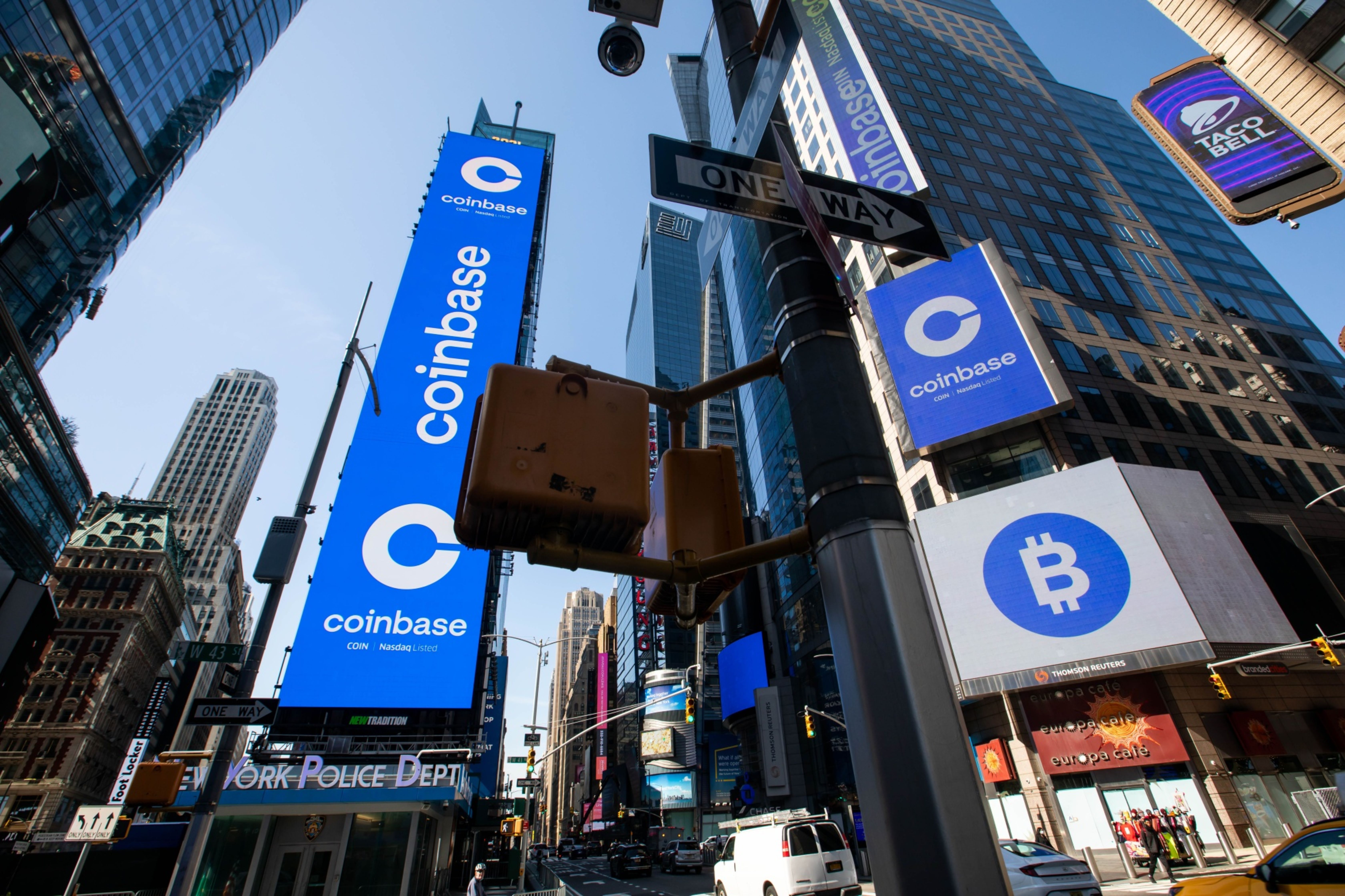 Coinbase Global Debuts Initial Public Offering At Nasdaq MarketSite
