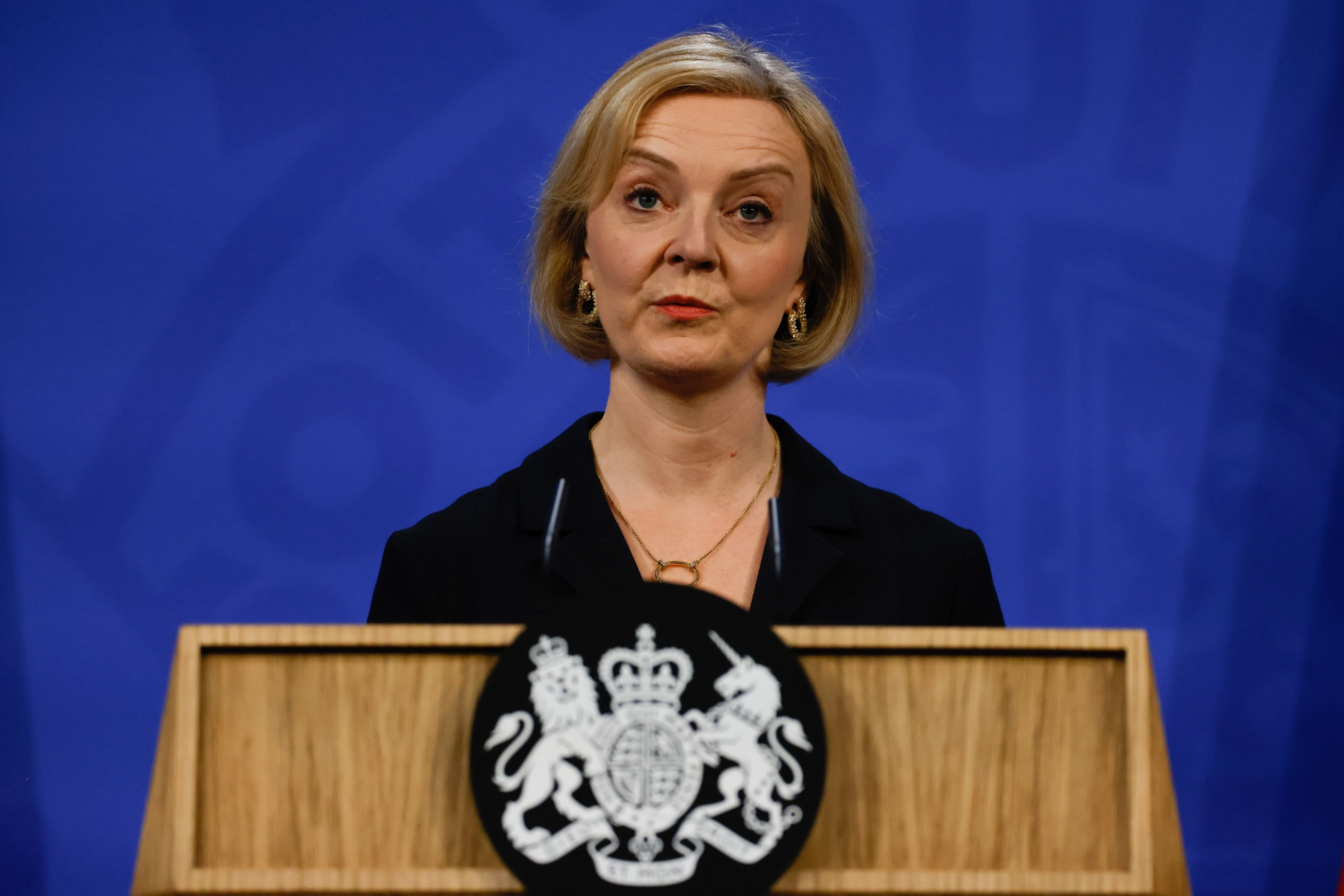 UK Prime Minister Liz Truss News Conference On UK Economy