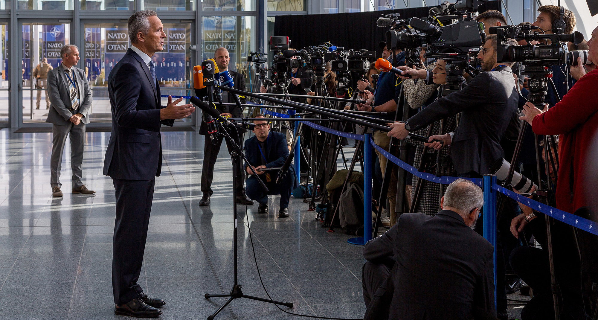 Nato moves on air defence as Turkey readies peace plan; Putin warns of risk to global energy infrastructure