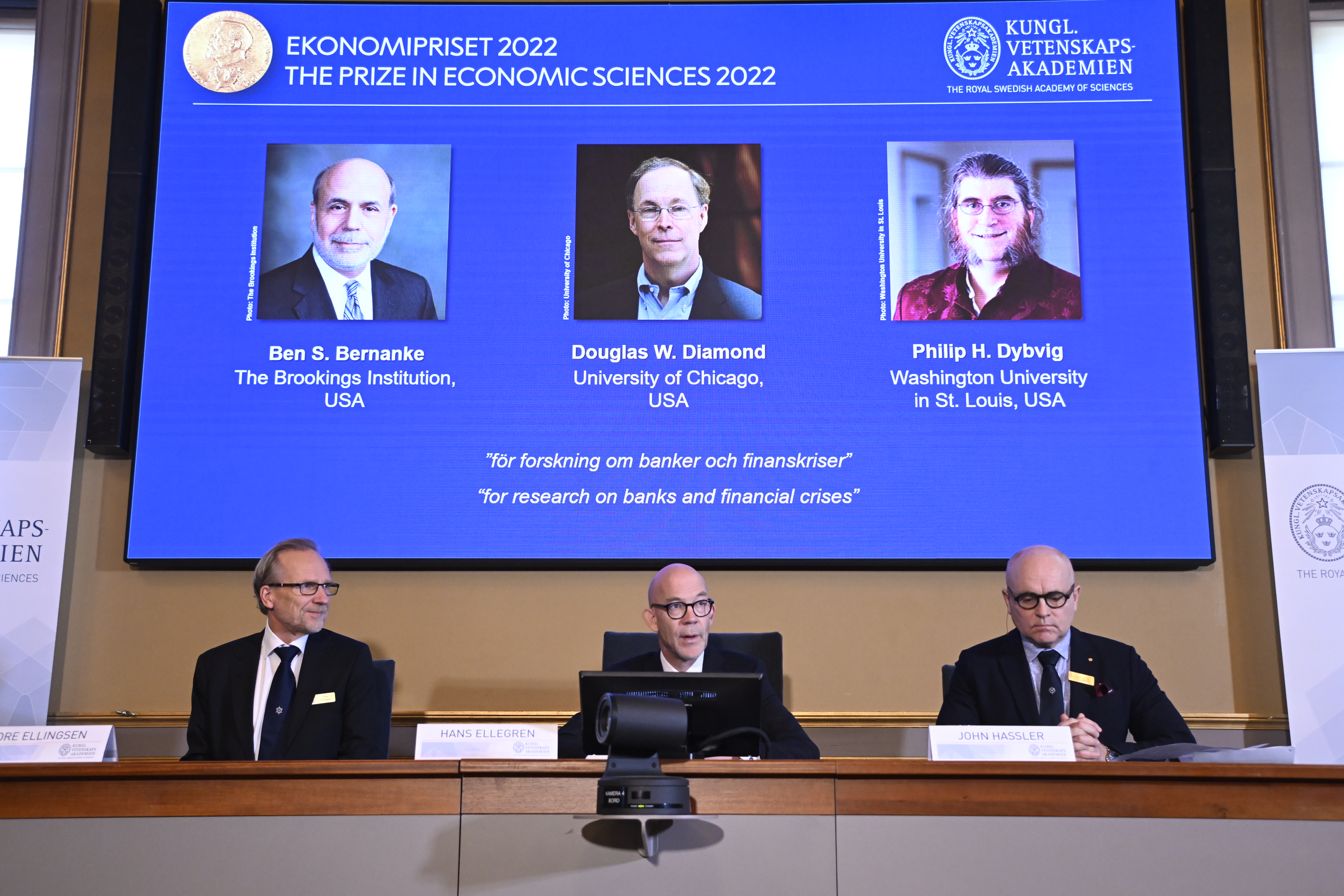 Banking crisis breakthroughs win Nobel economics prize for Bernanke, Diamond, Dybvig