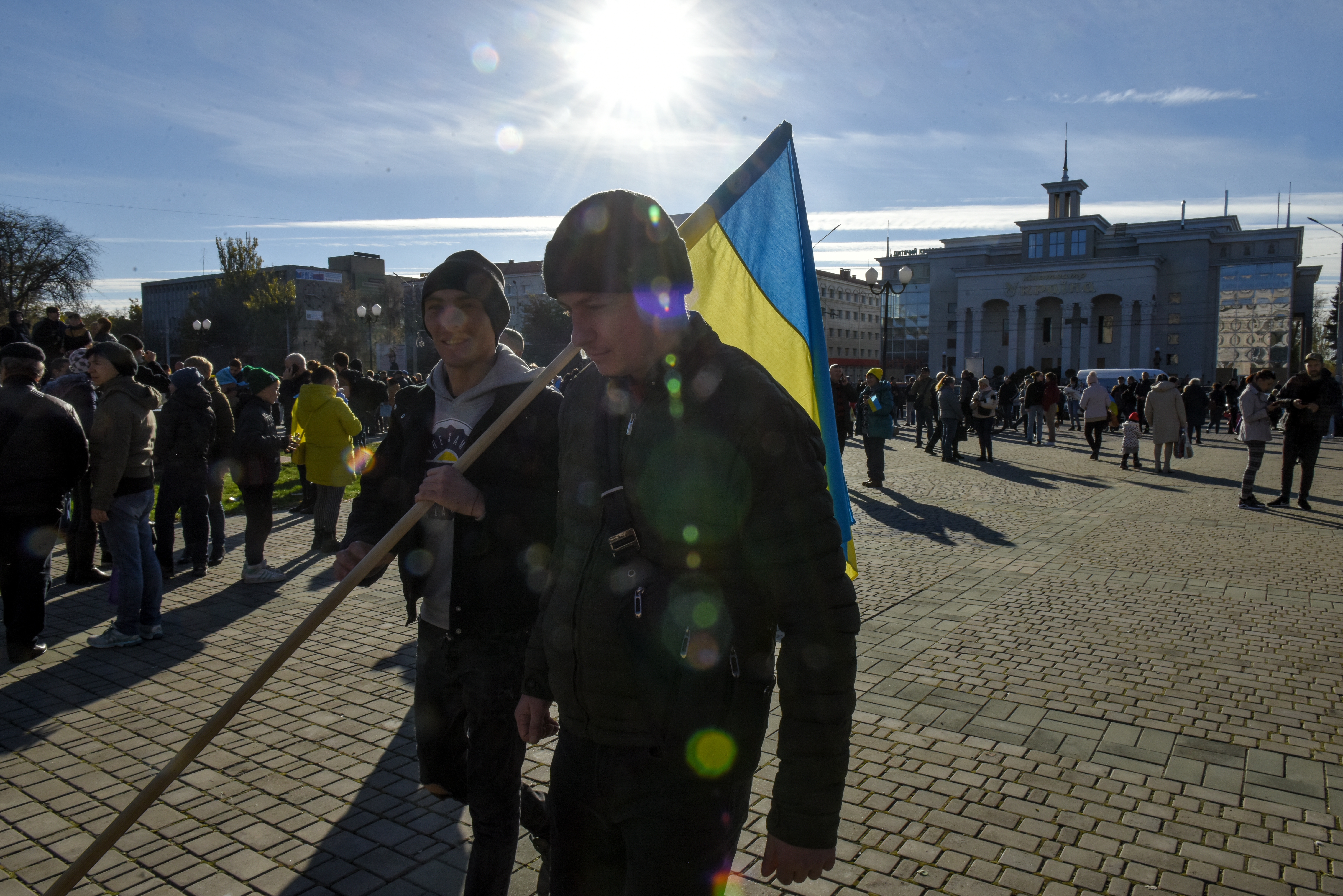 The inhabitants of Kherson after the Russian troops left