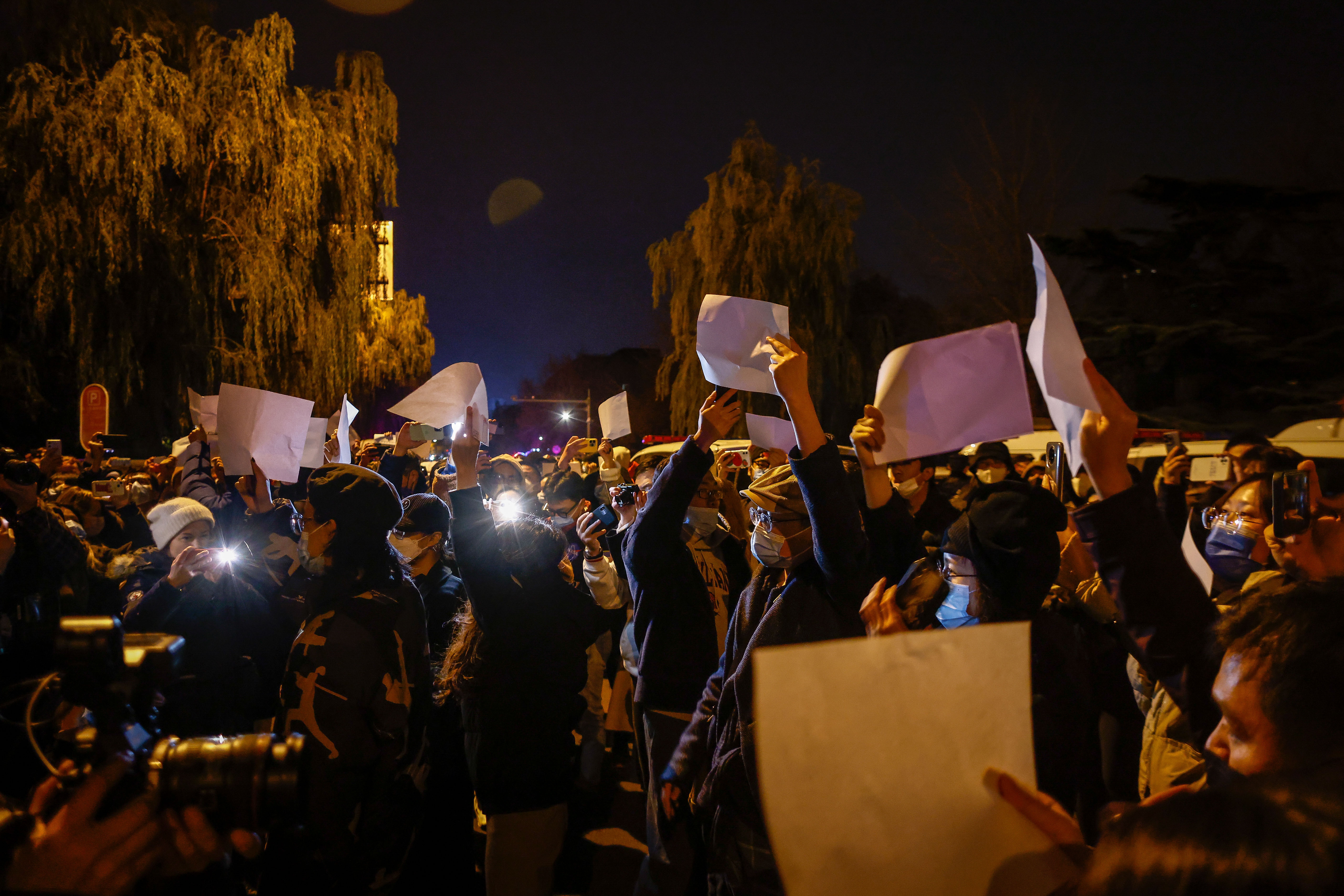Protest in Beijing against Covid restrictions triggered by a fire in Urumqi that killed 10 people