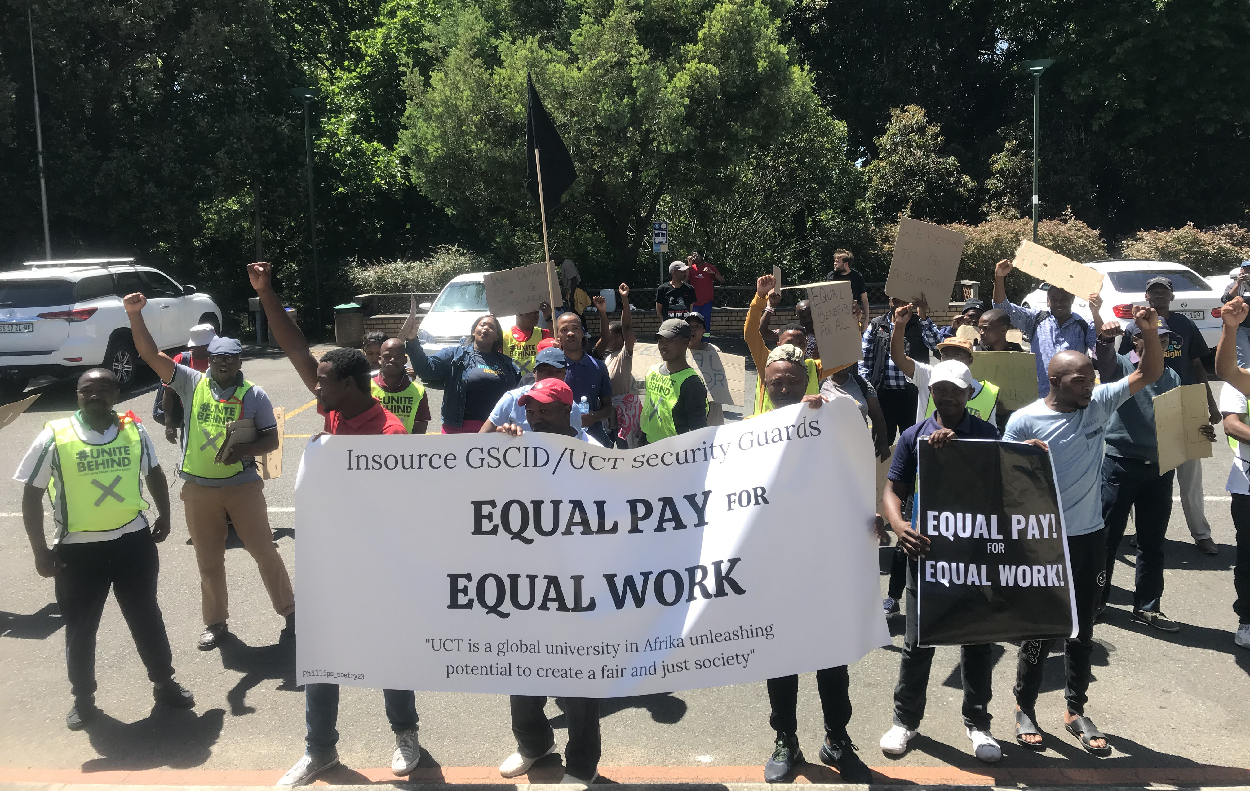 Dismissed security guards ask UCT to insource them