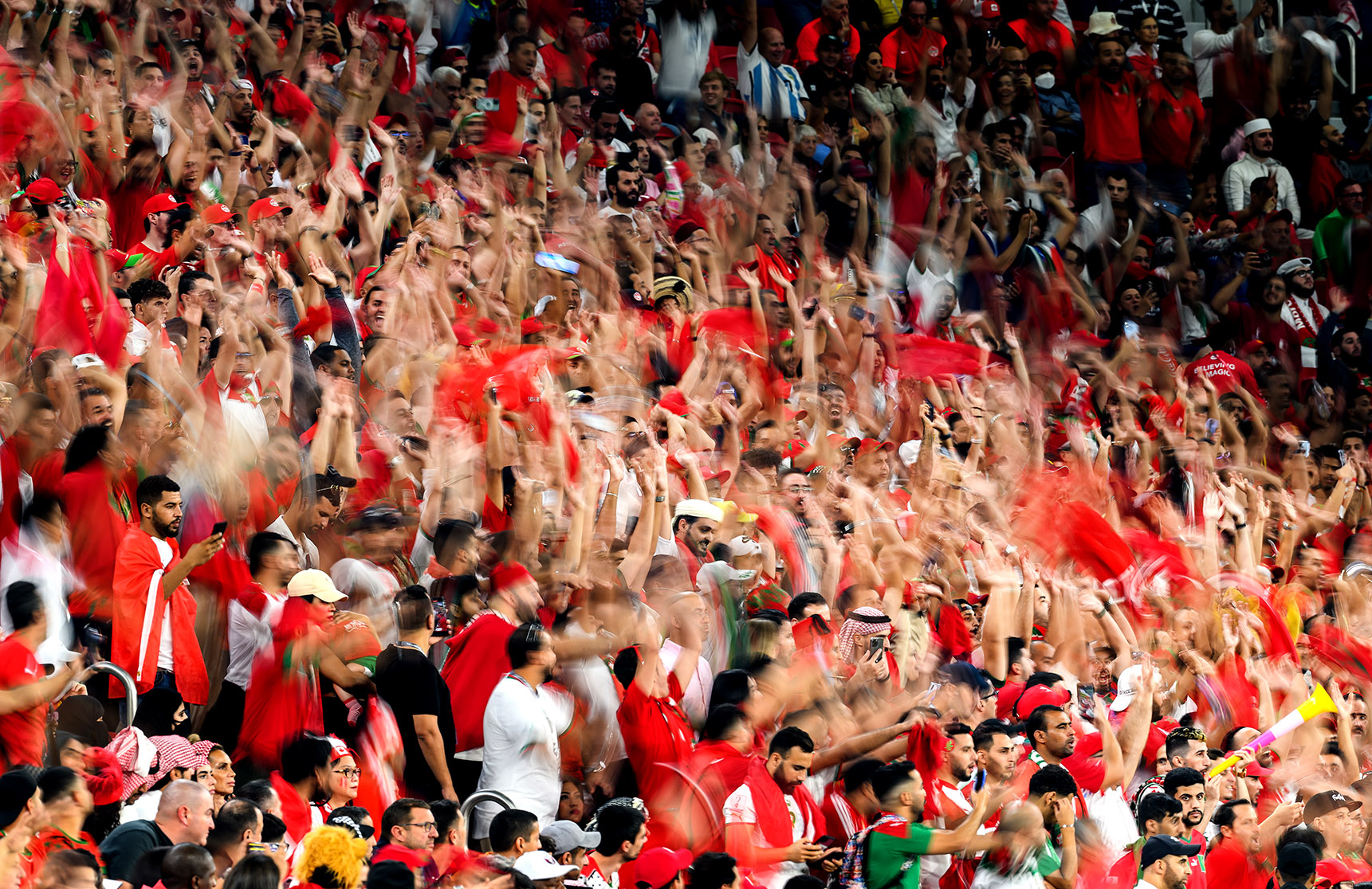 Morocco’s raucous supporters spur team into World Cup round of 16