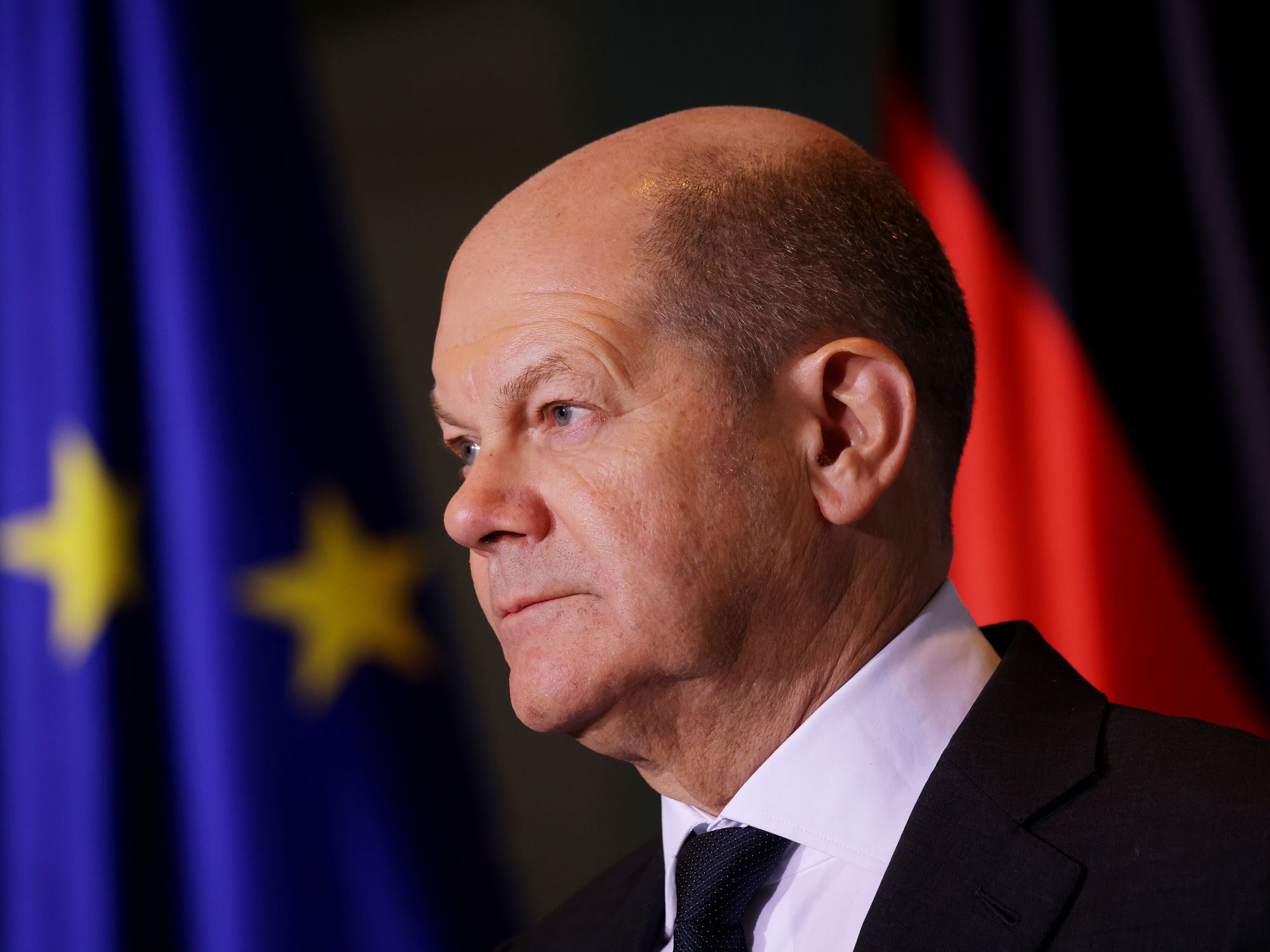 Scholz Meets With NATO Secretary General Stoltenberg