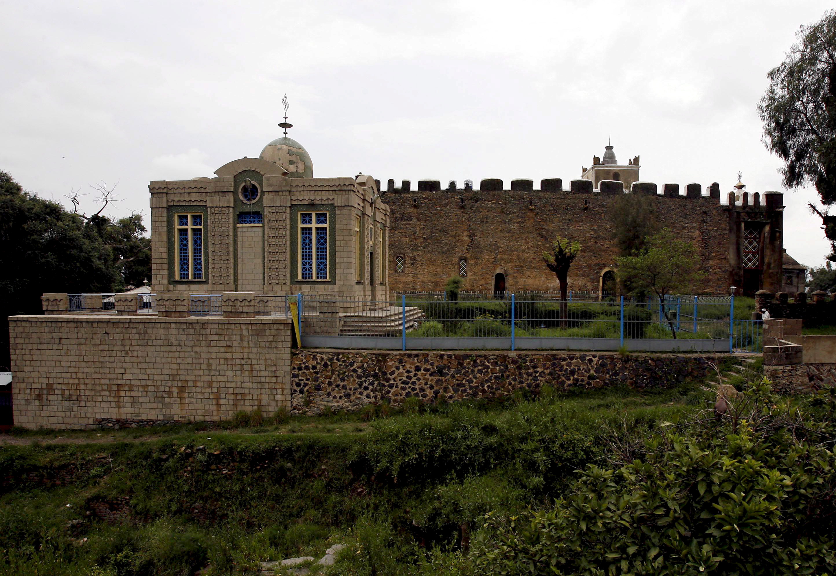 A monk prays at a Zion Orthodox church