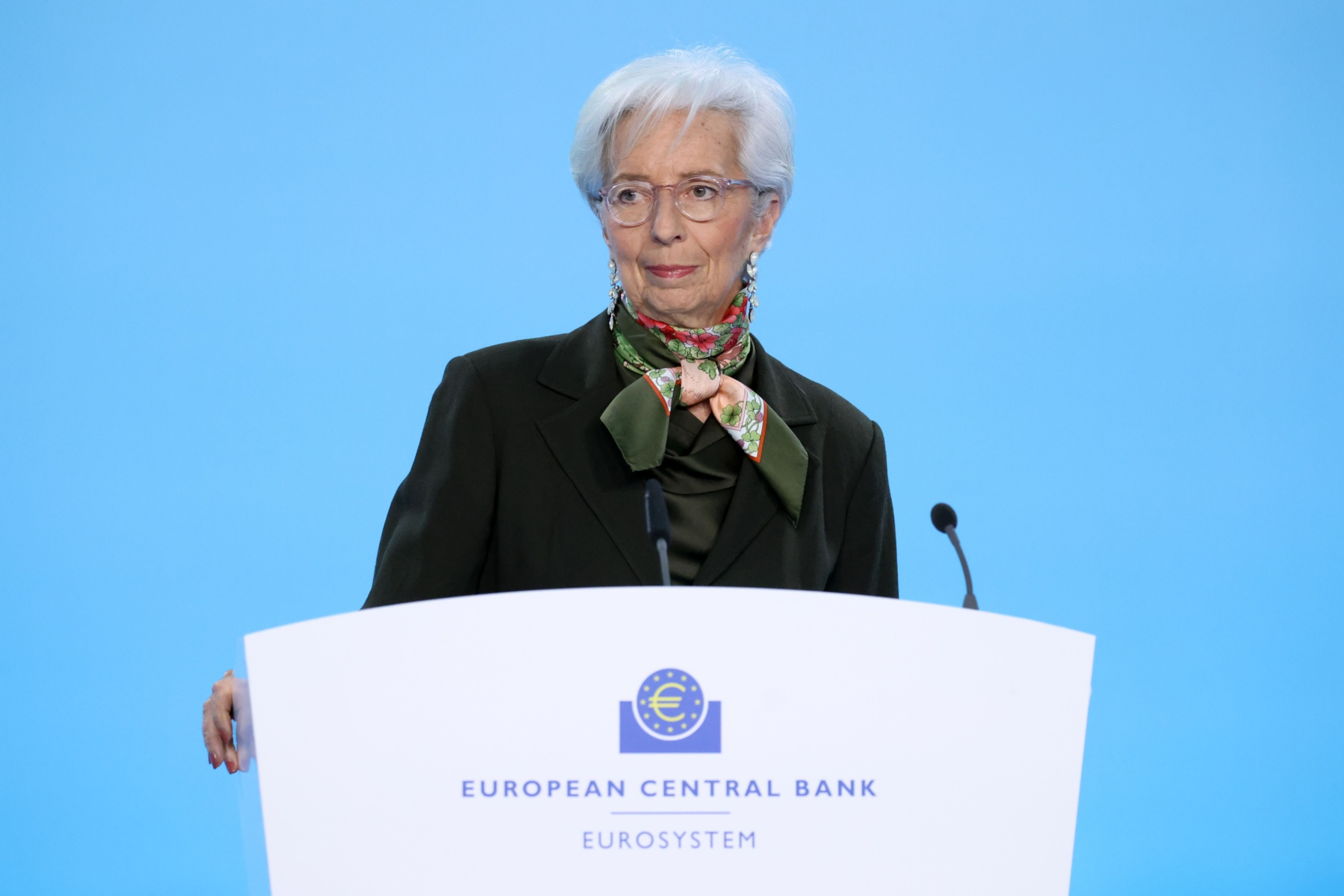 European Central Bank President Christine Lagarde Rates Decision News Conference