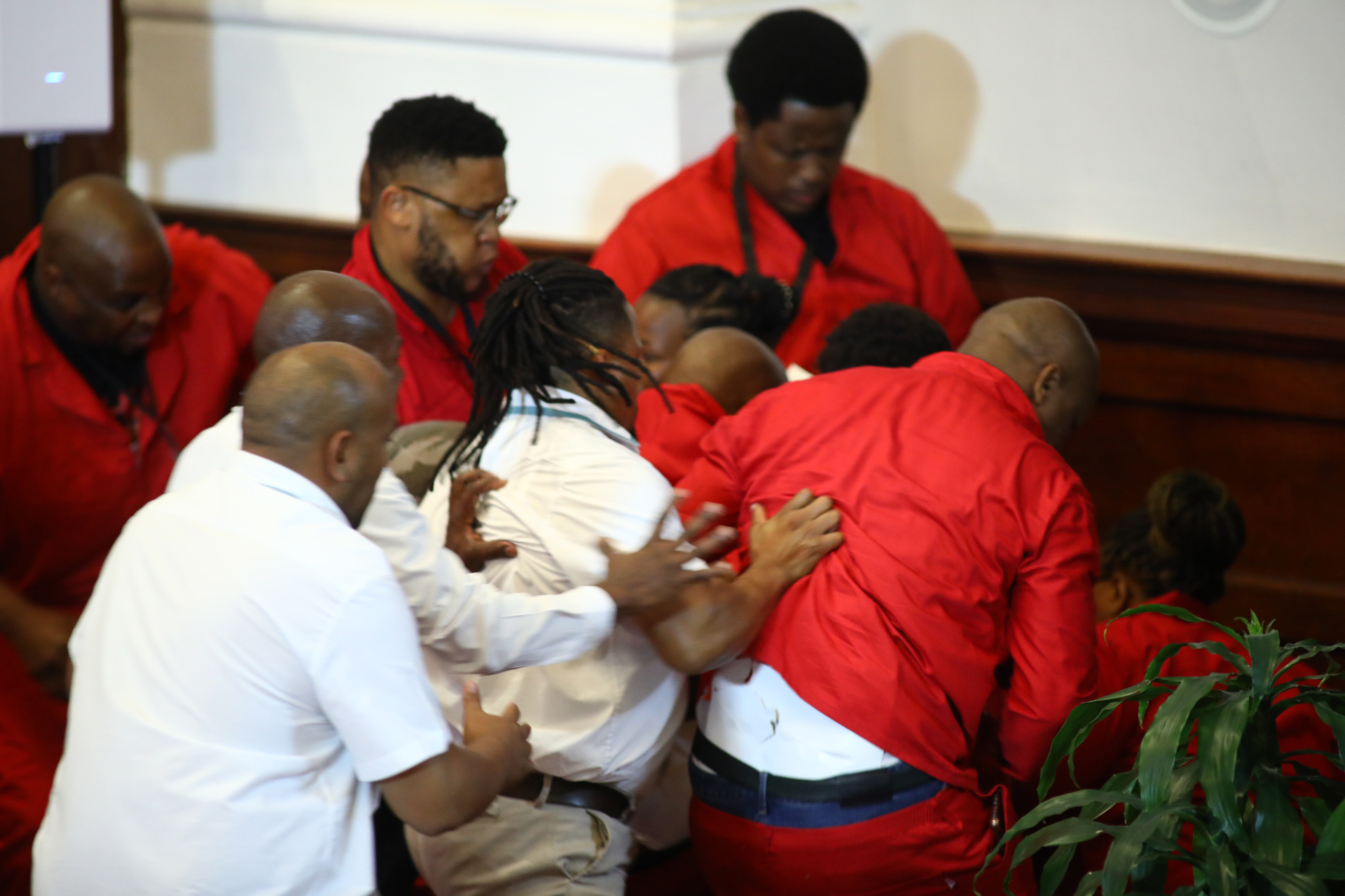 Armed police in the House set the stage for Ramaphosa declaring a National State of Disaster