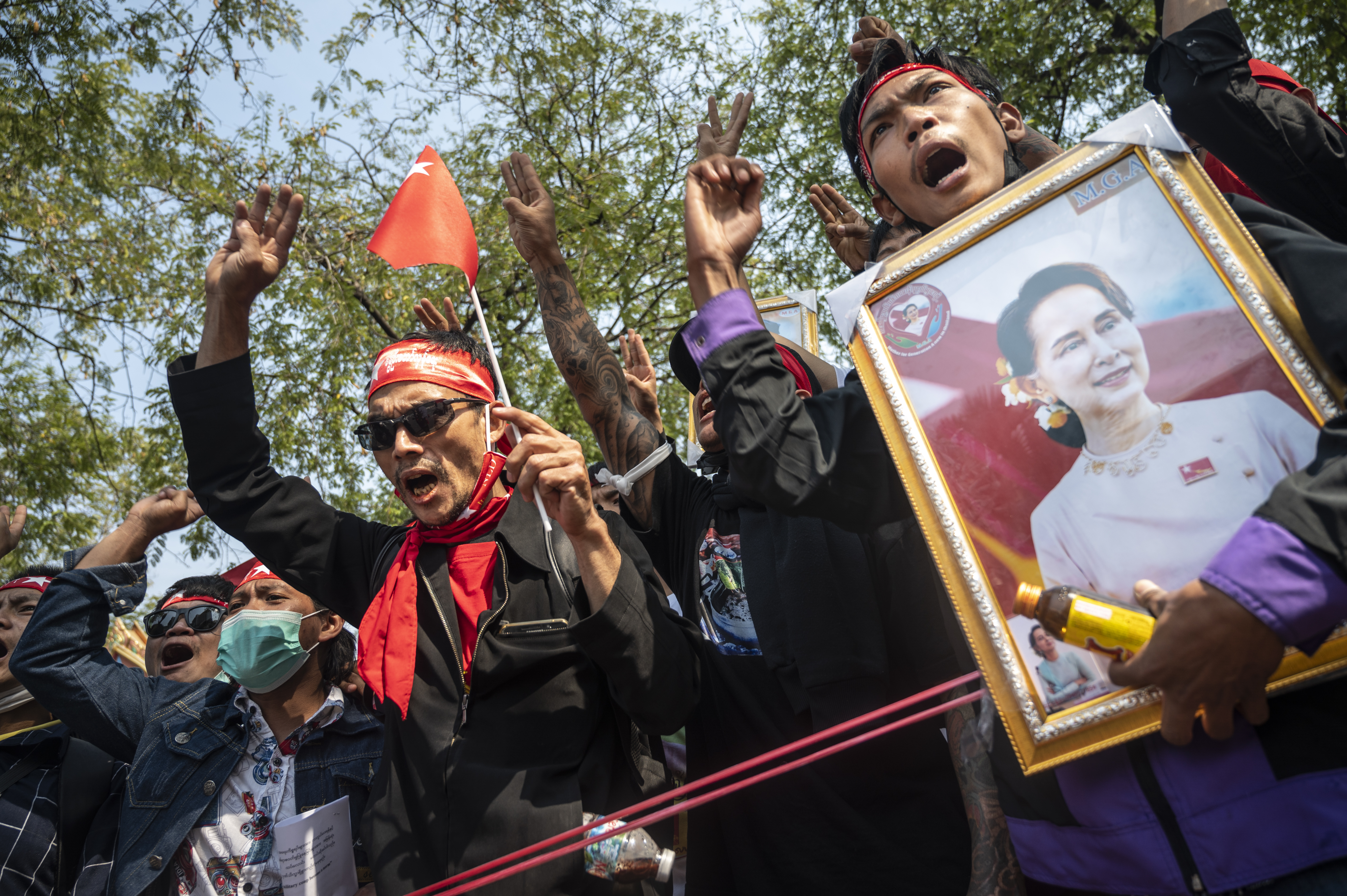 Activists Protest Against Myanmar Junta At UN On 2nd Anniversary Of Coup