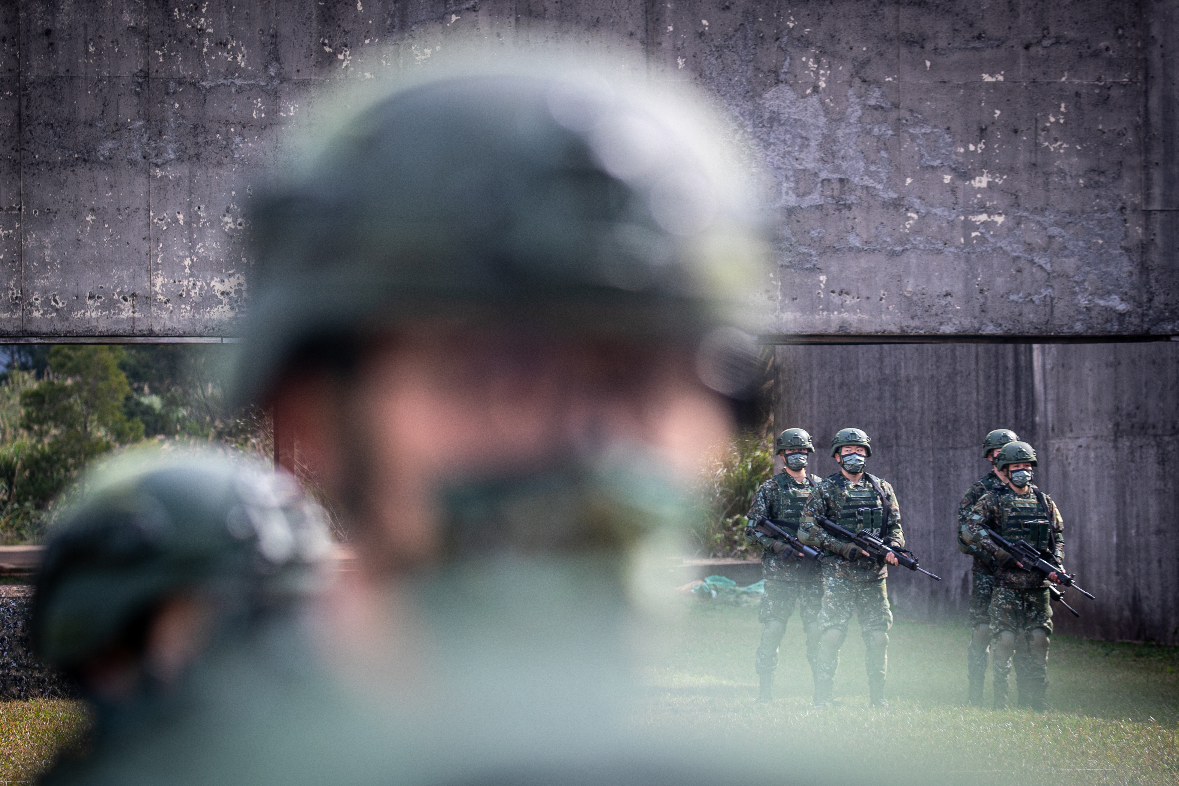Taiwanese military participates in training exercise