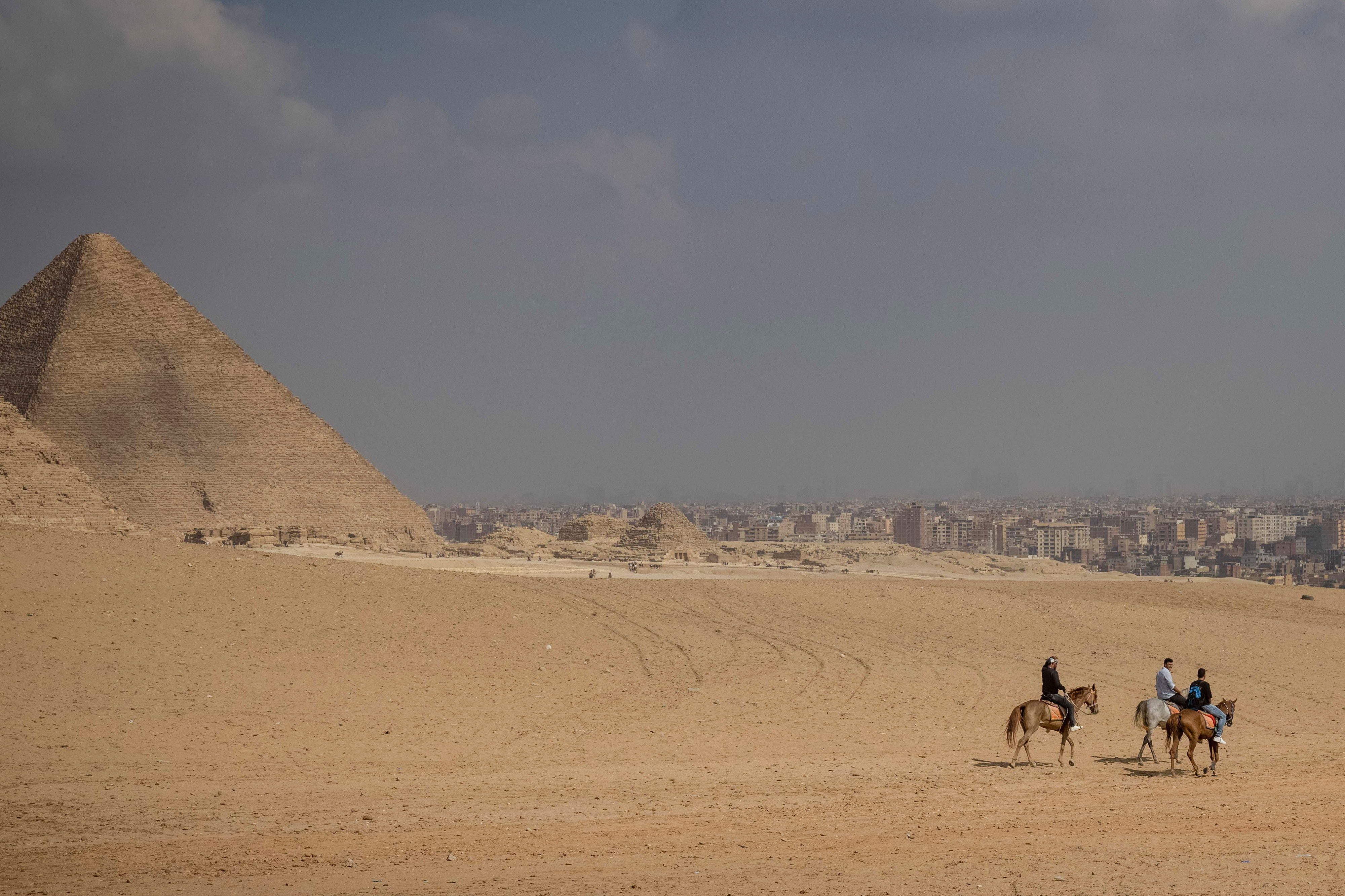 Pyramid And City Views Ahead of COP27 Climate Conference