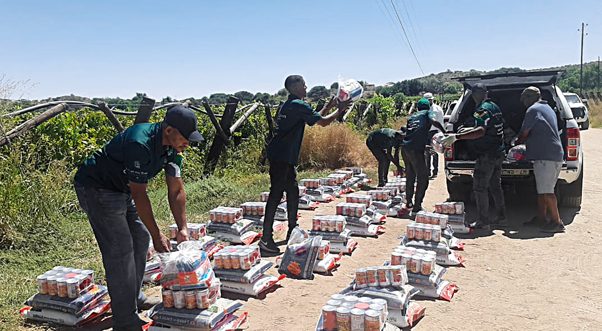 Huge helicopter food drop brings relief to residents cut off by rising waters