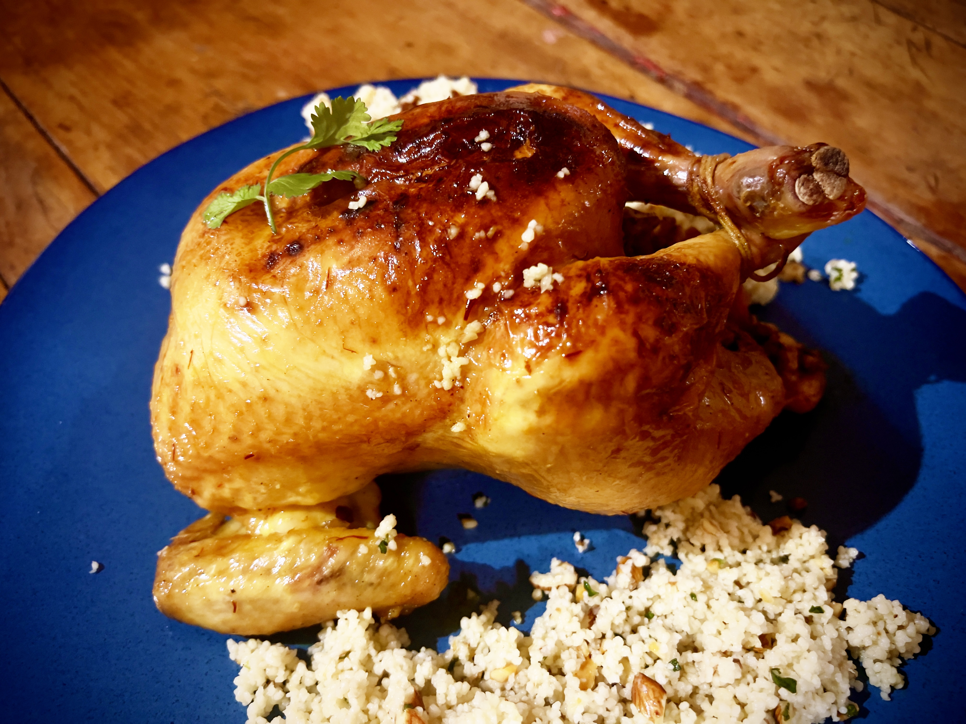Throwback Thursday: Persian roast chicken with nut-studded couscous