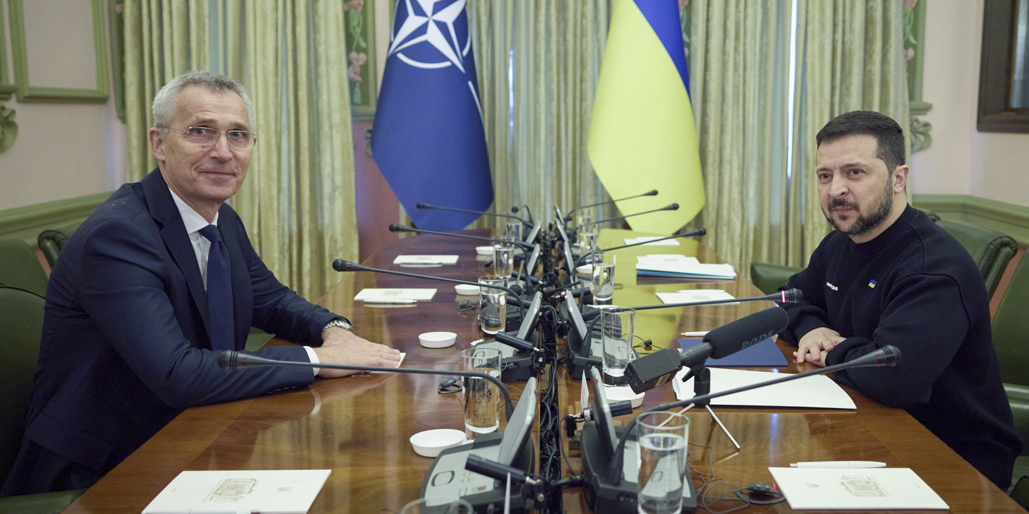 Key allies consider a near-total ban on exports to Russia; Nato chief Stoltenberg visits Kyiv