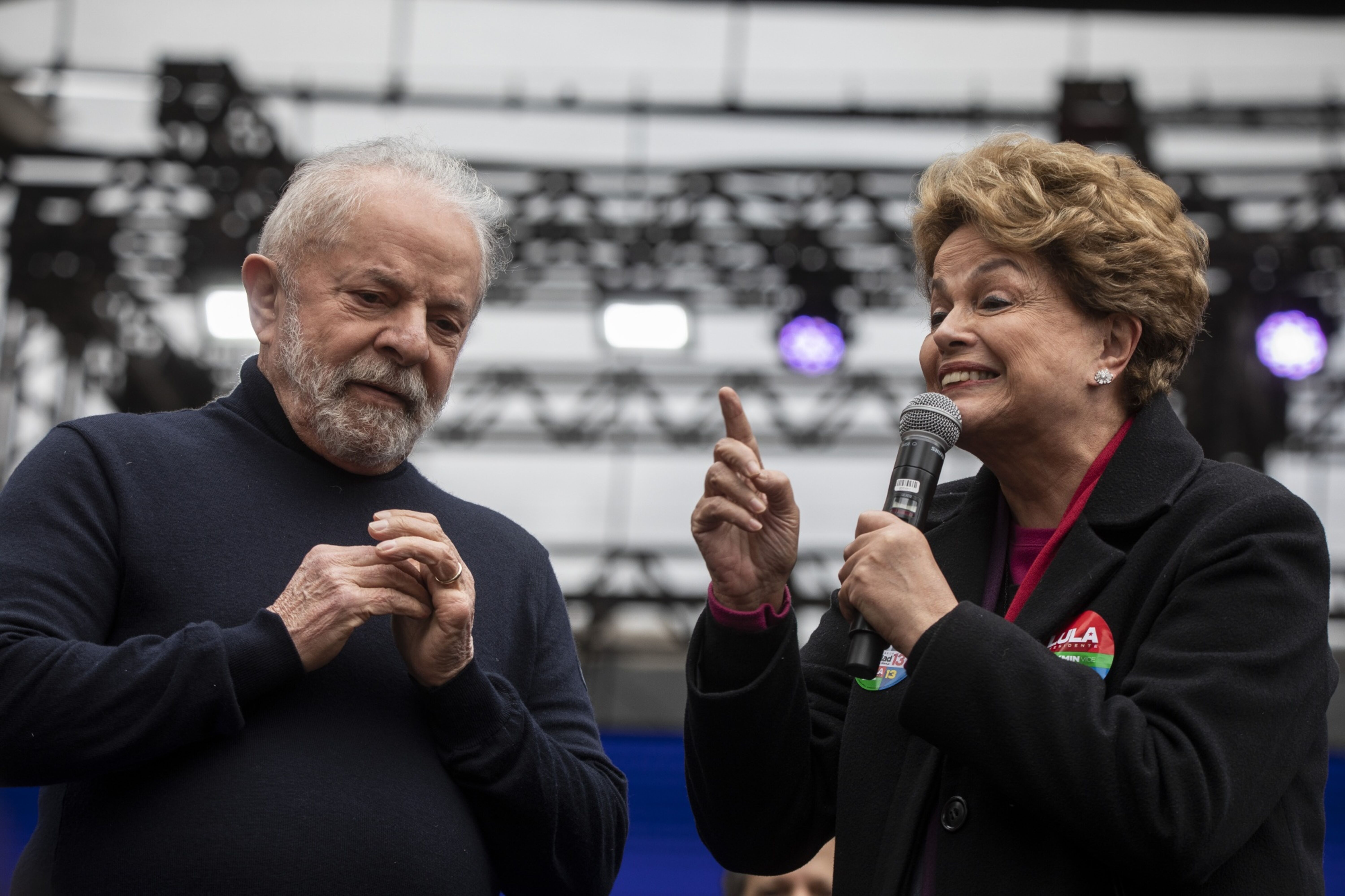Former President Lula Holds Campaign Rally